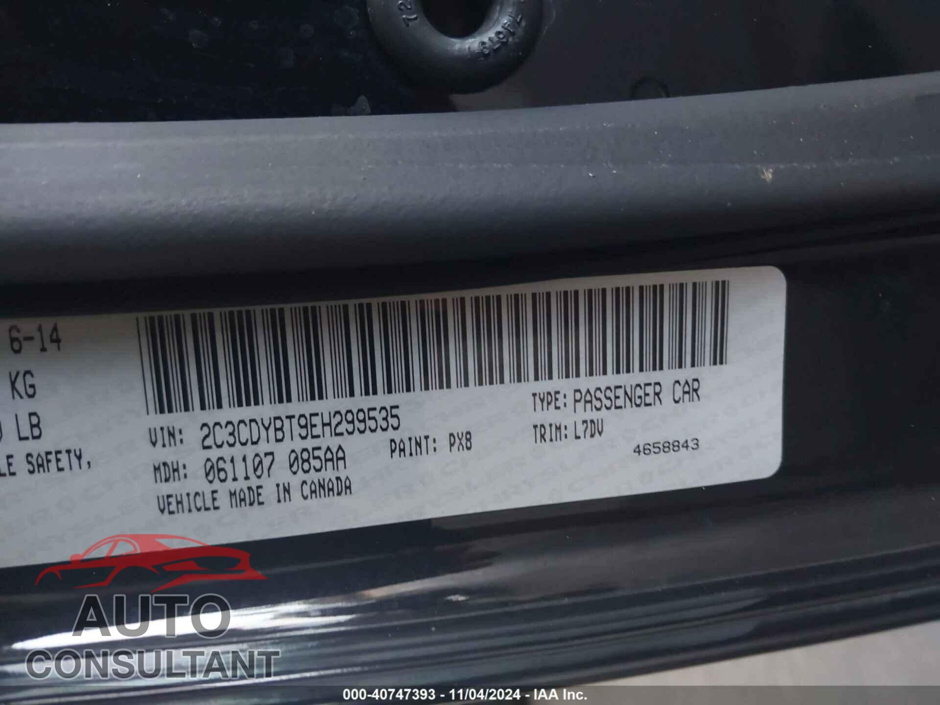 DODGE CHALLENGER 2014 - 2C3CDYBT9EH299535