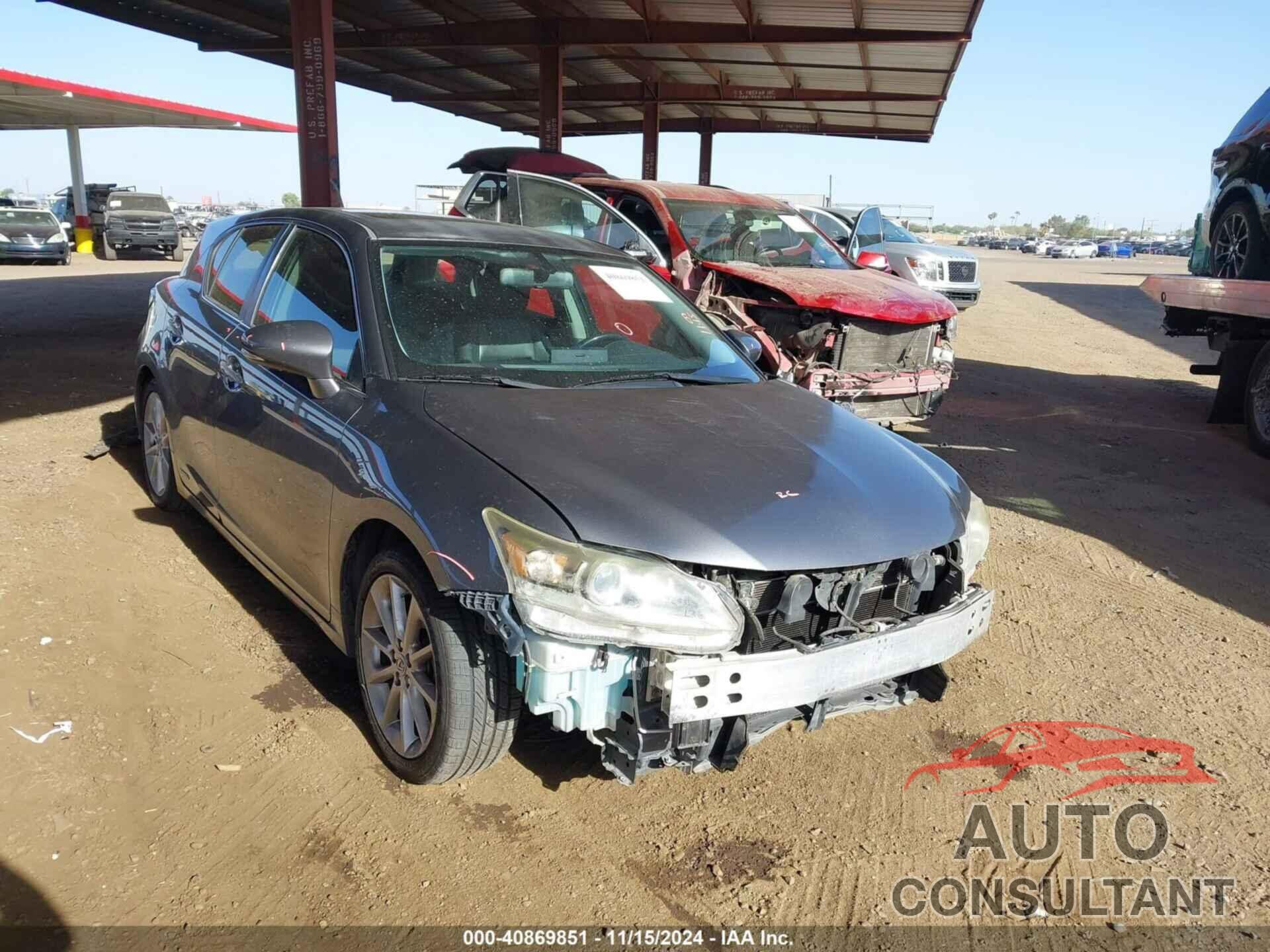 LEXUS CT 200H 2012 - JTHKD5BH2C2085640