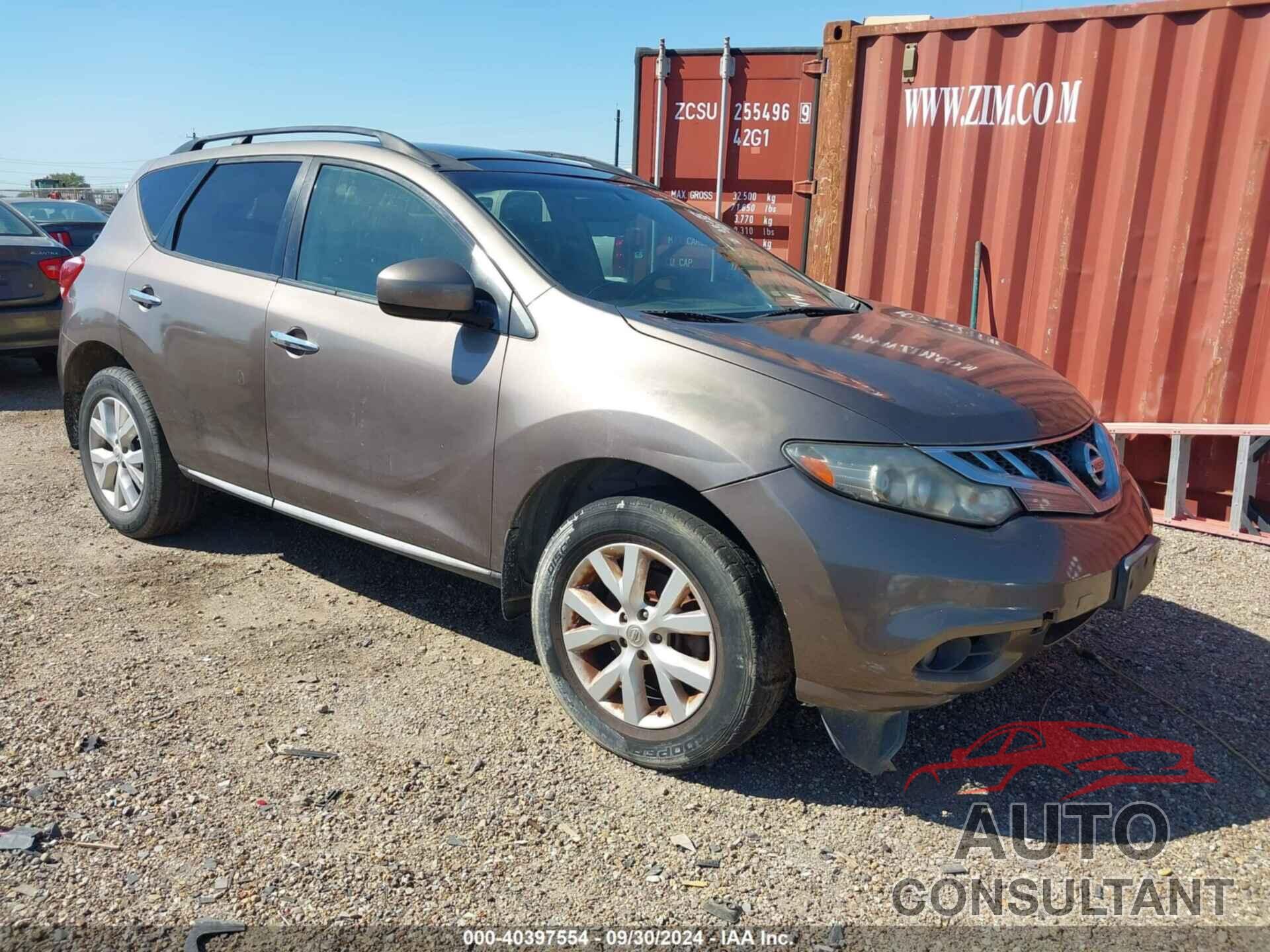 NISSAN MURANO 2012 - JN8AZ1MW4CW230774