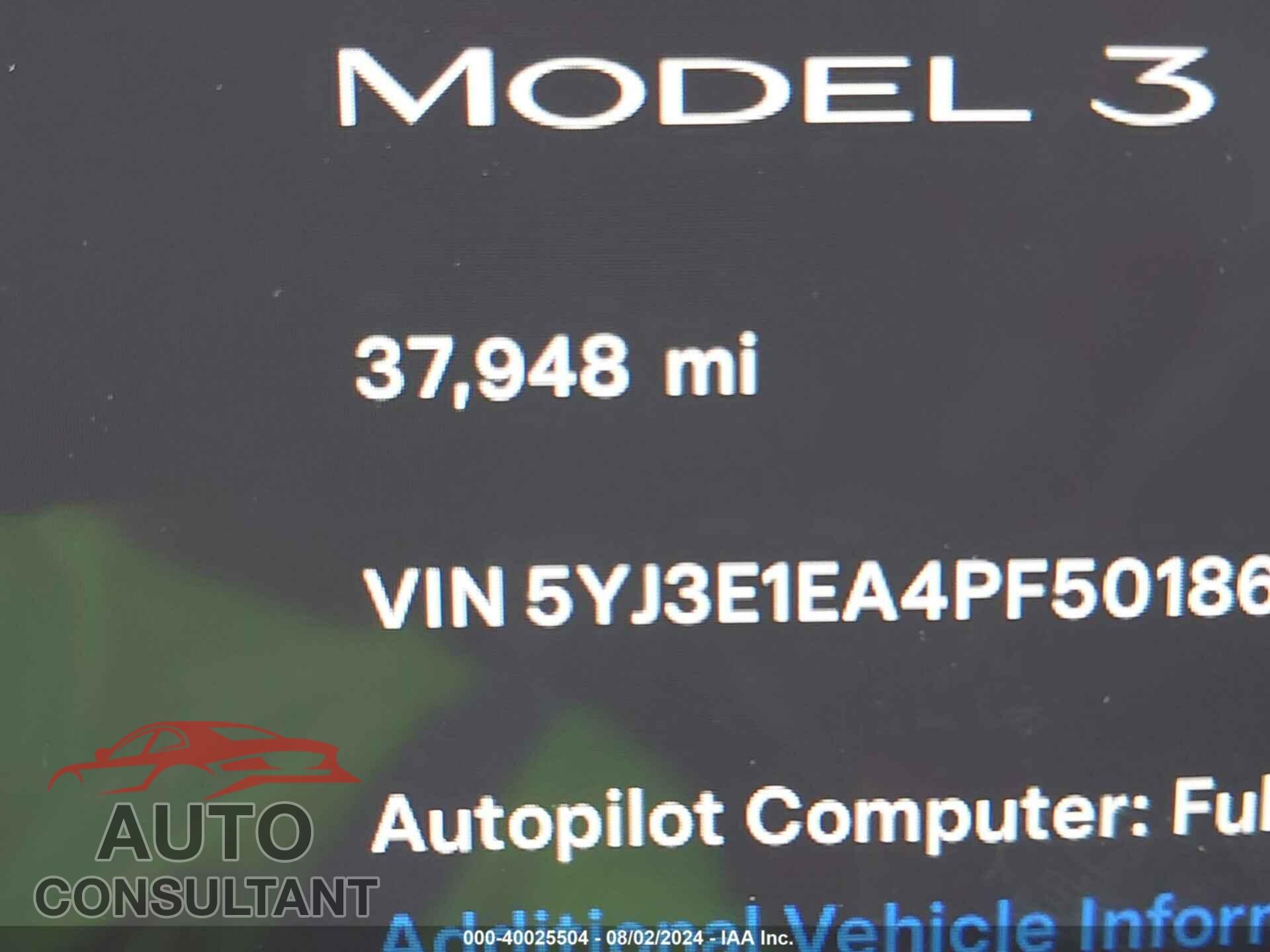 TESLA MODEL 3 2023 - 5YJ3E1EA4PF501863