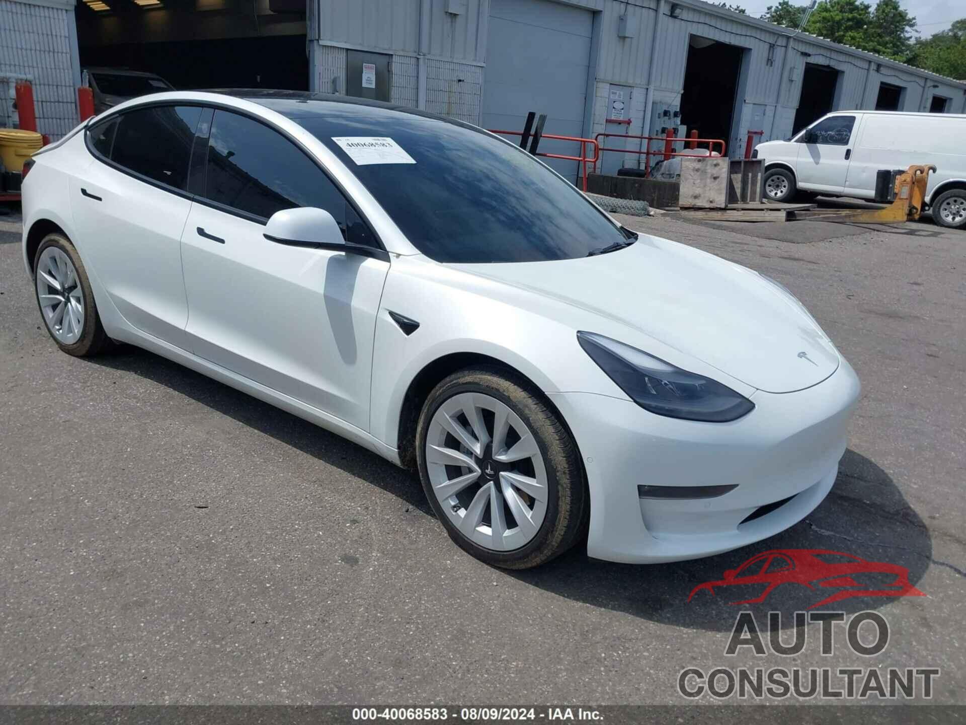 TESLA MODEL 3 2022 - 5YJ3E1EB7NF181573