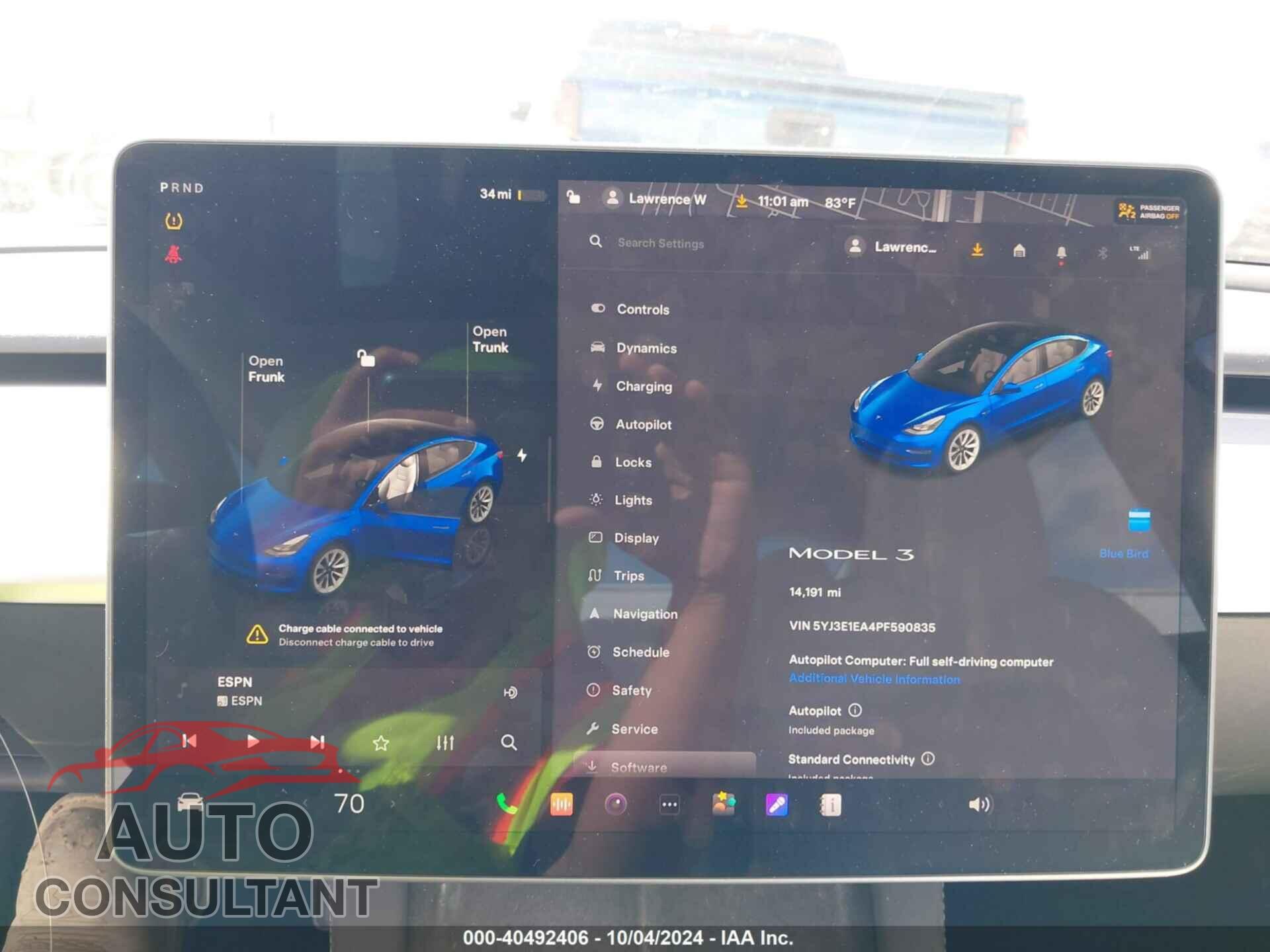 TESLA MODEL 3 2023 - 5YJ3E1EA4PF590835