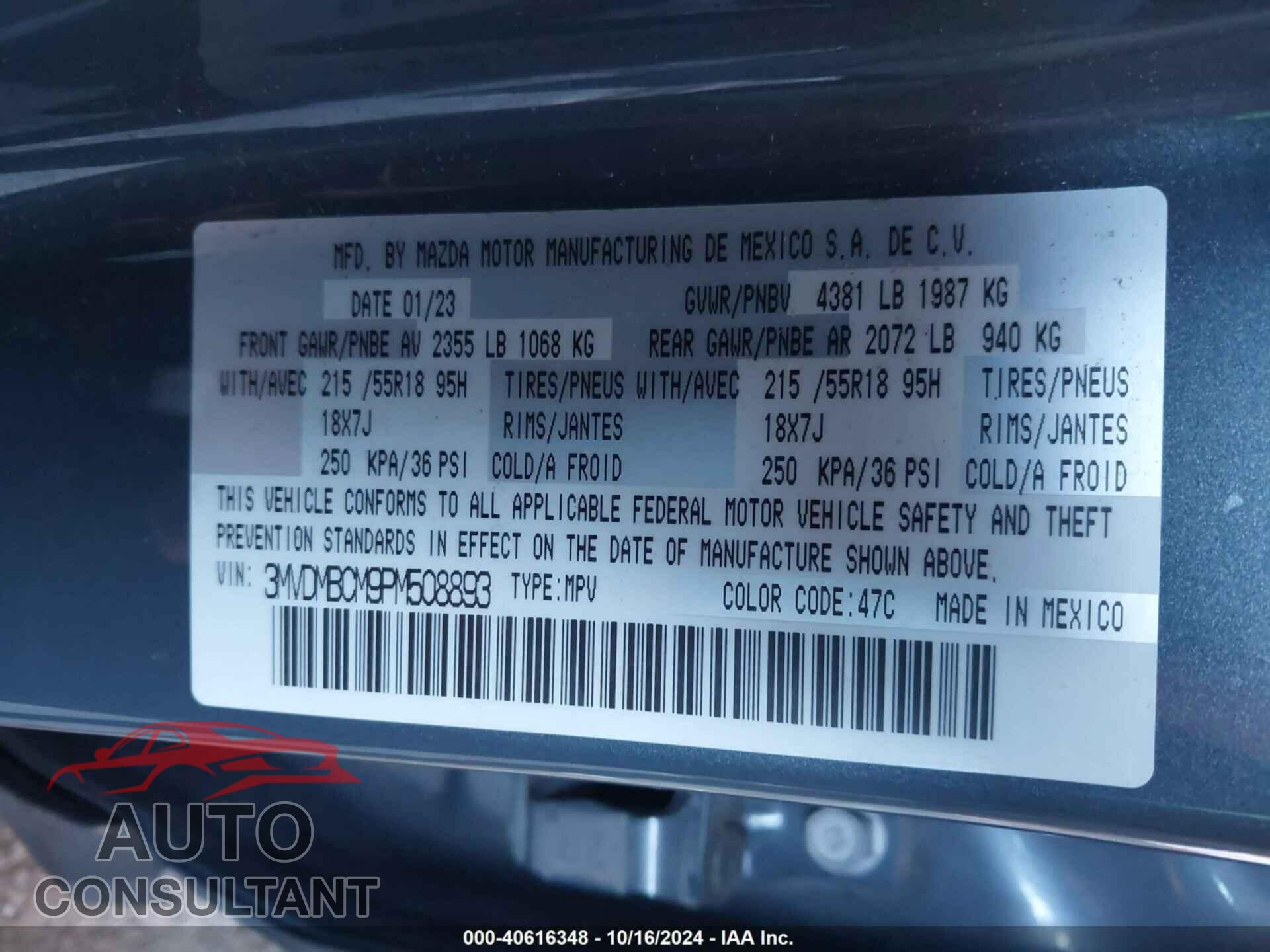 MAZDA CX-30 2023 - 3MVDMBCM9PM508893