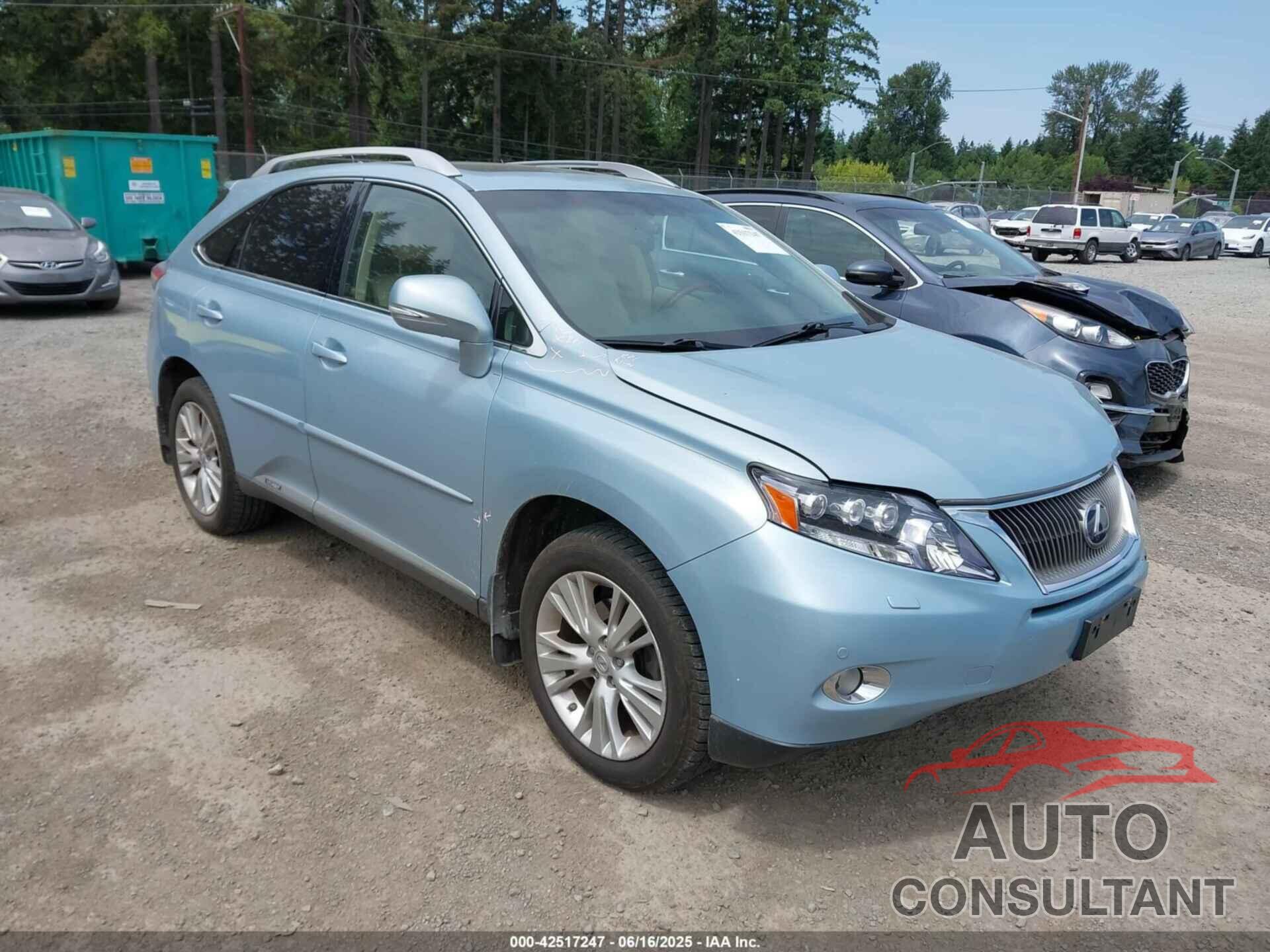LEXUS RX 450H 2010 - JTJBC1BA6A2022728