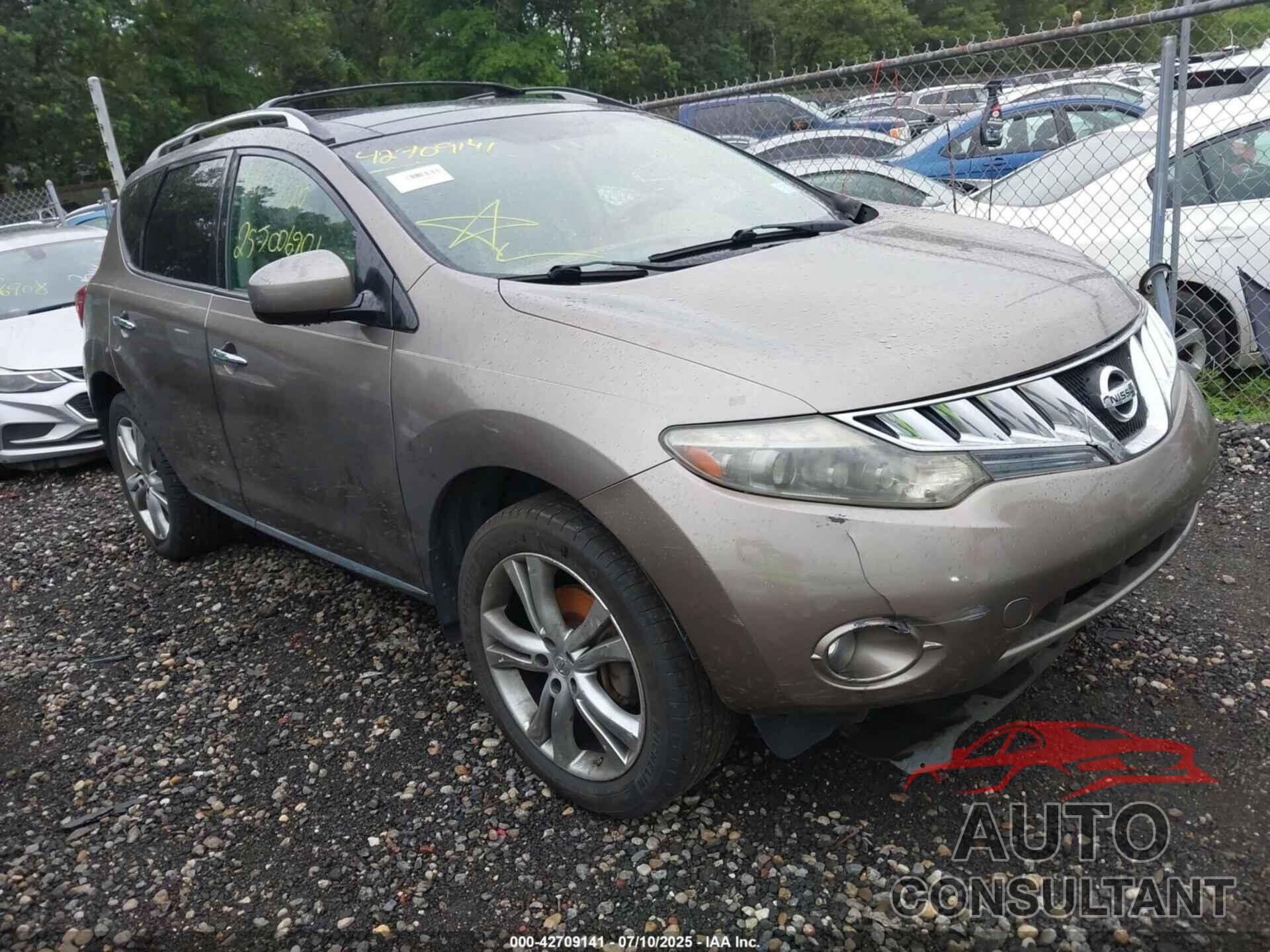 NISSAN MURANO 2010 - JN8AZ1MW1AW116678