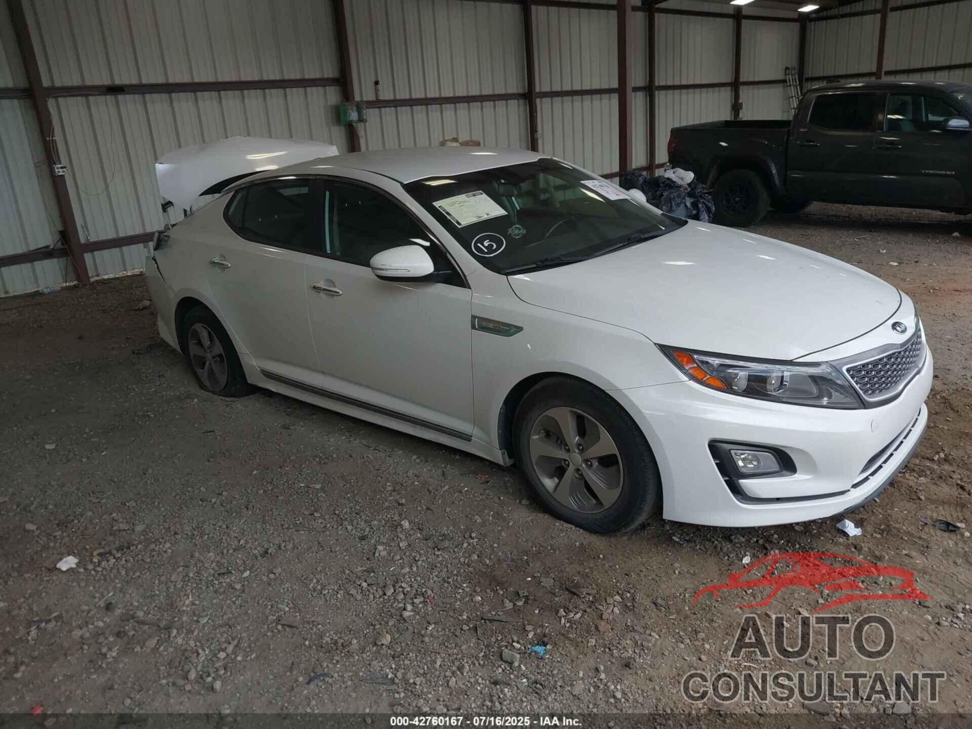 KIA OPTIMA HYBRID 2016 - KNAGM4AD4G5092509