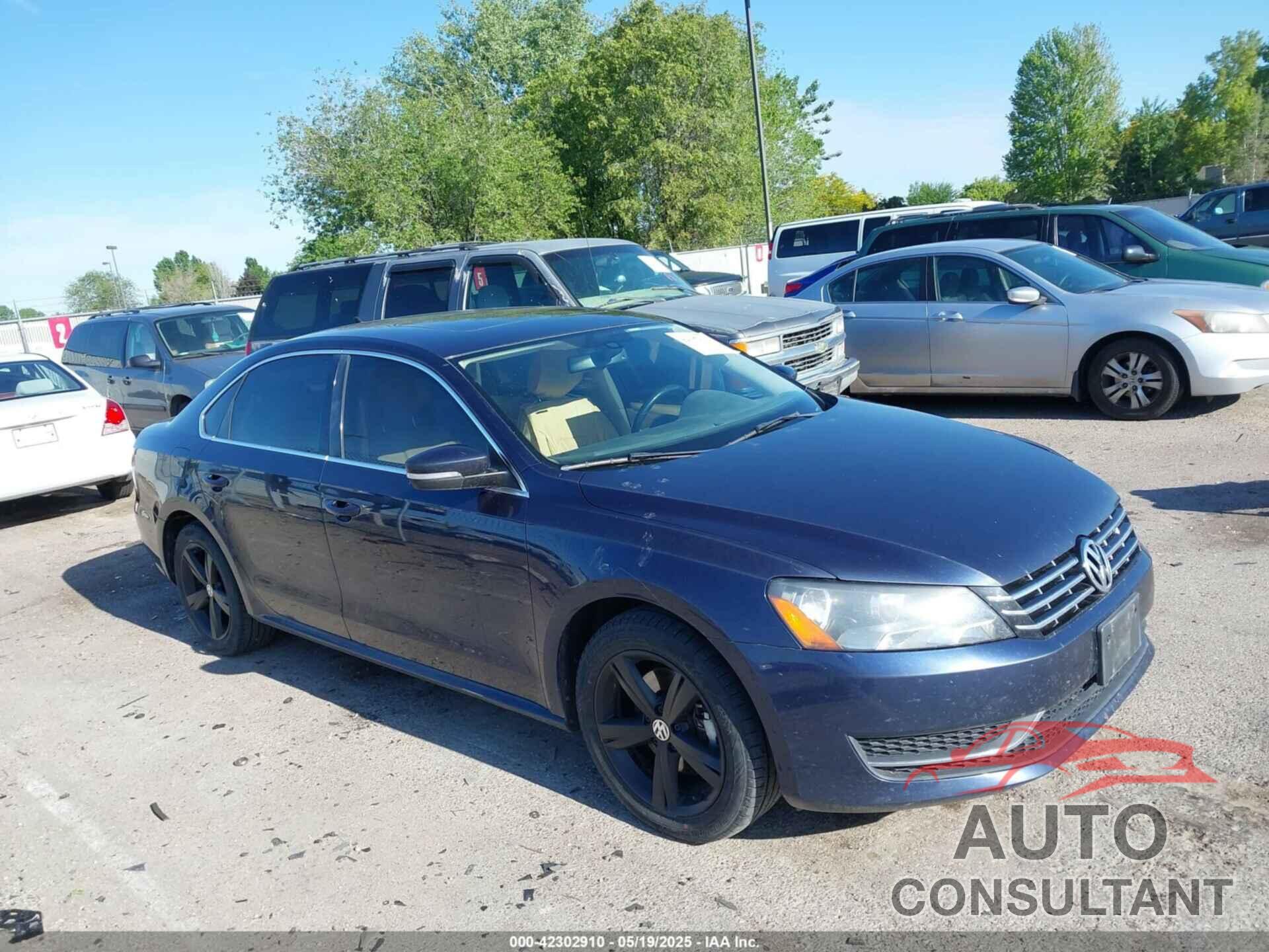 VOLKSWAGEN PASSAT 2013 - 1VWBN7A39DC129965