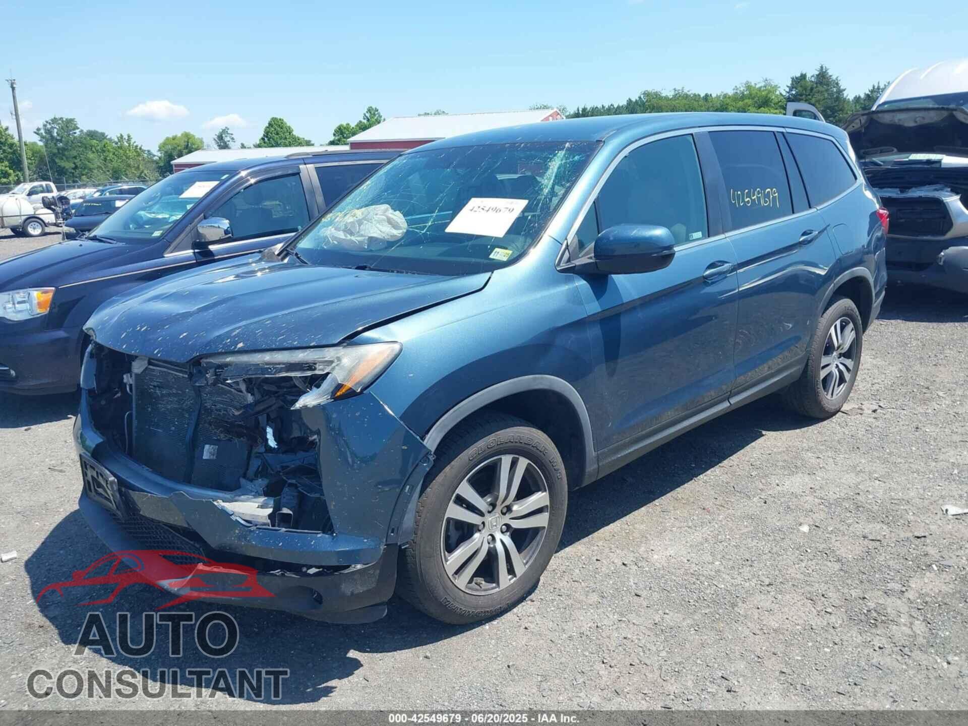 HONDA PILOT 2017 - 5FNYF6H32HB090185