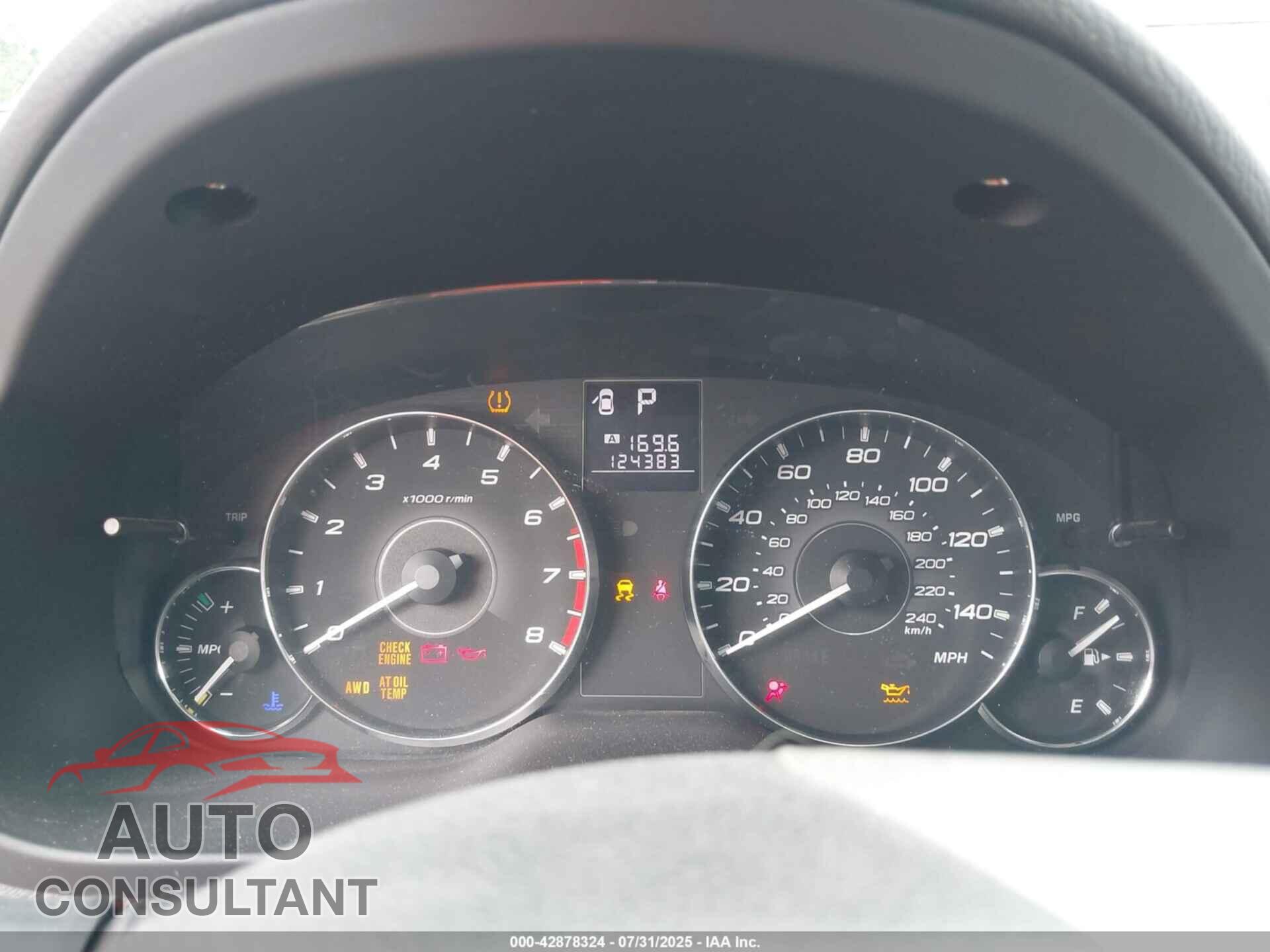 SUBARU OUTBACK 2012 - 4S4BRBLC0C3237313