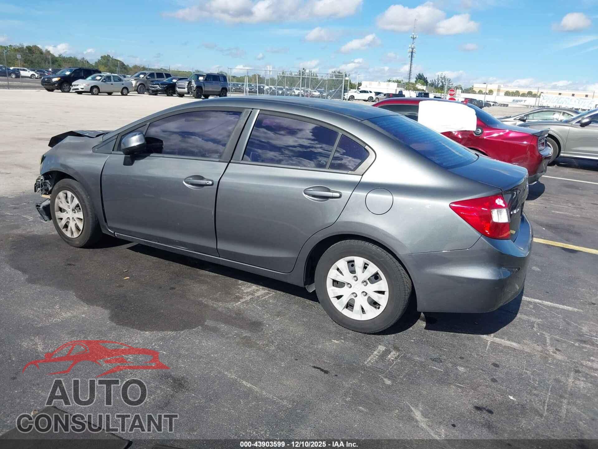 HONDA CIVIC 2012 - 19XFB2F52CE015226