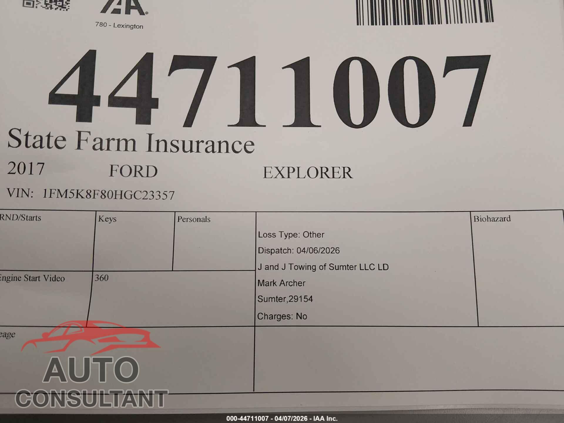 FORD EXPLORER 2017 - 1FM5K8F80HGC23357