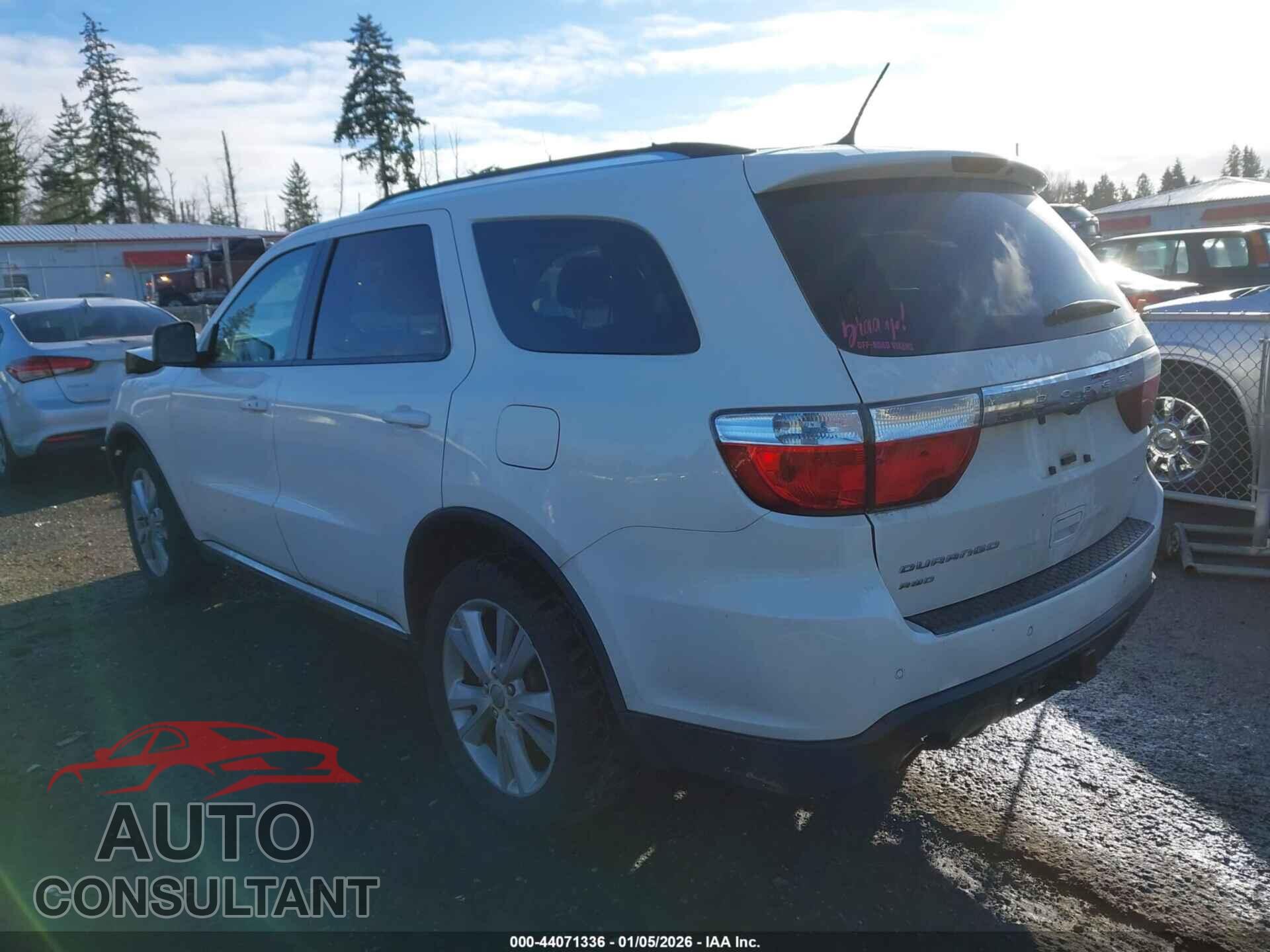 DODGE DURANGO 2012 - 1C4SDJDT6CC301544