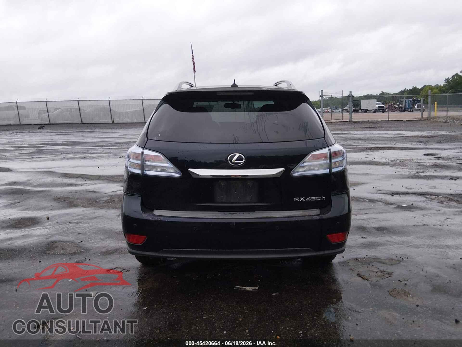 LEXUS RX 450H 2011 - JTJBC1BA2B2419404
