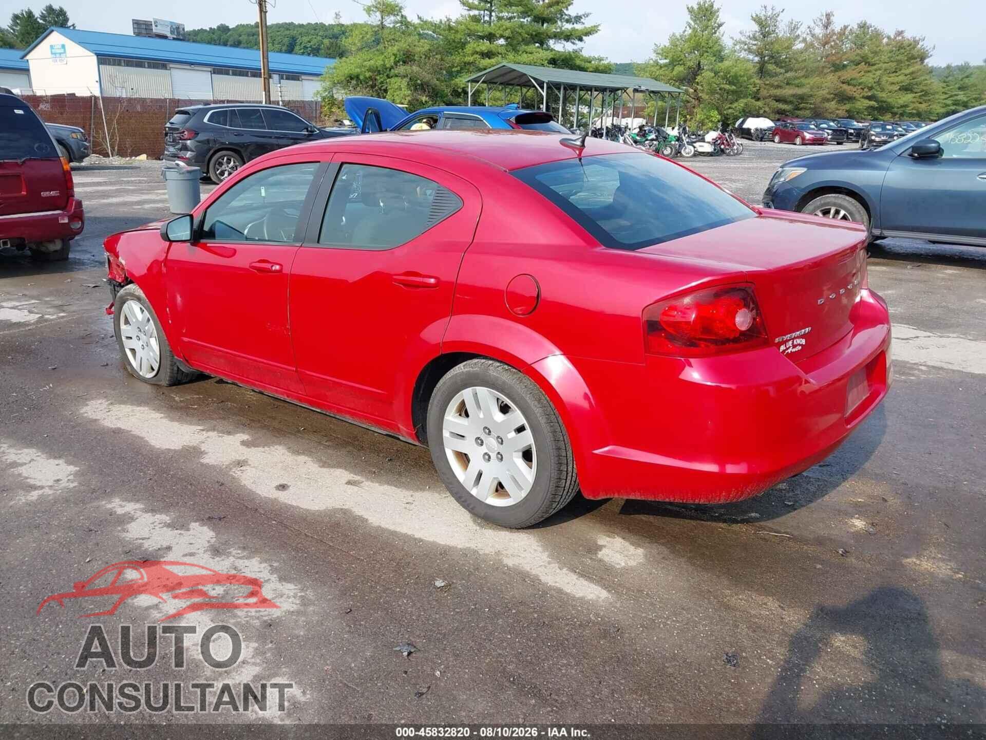 DODGE AVENGER 2012 - 1C3CDZAG6CN251909