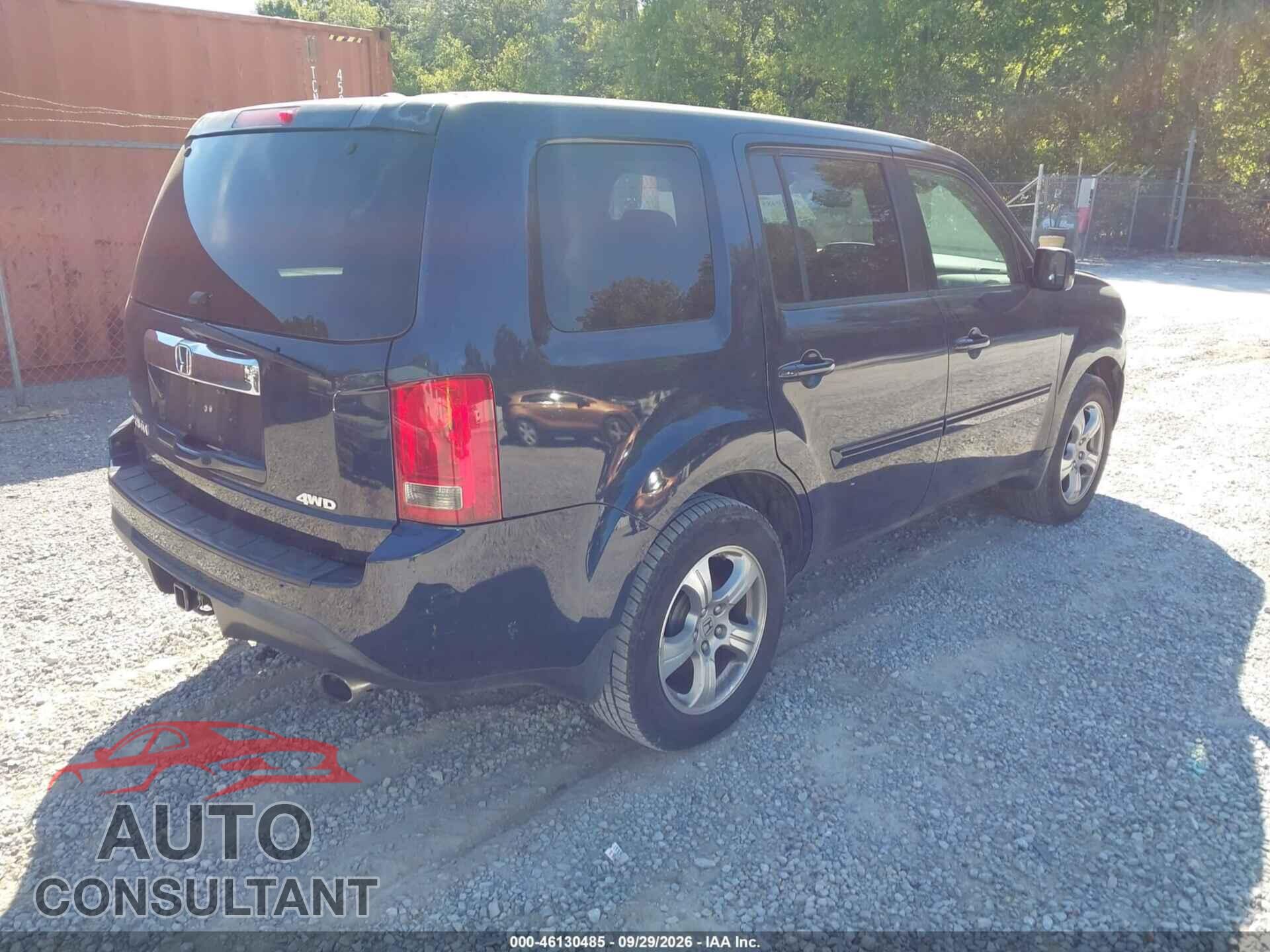 HONDA PILOT 2012 - 5FNYF4H52CB079010
