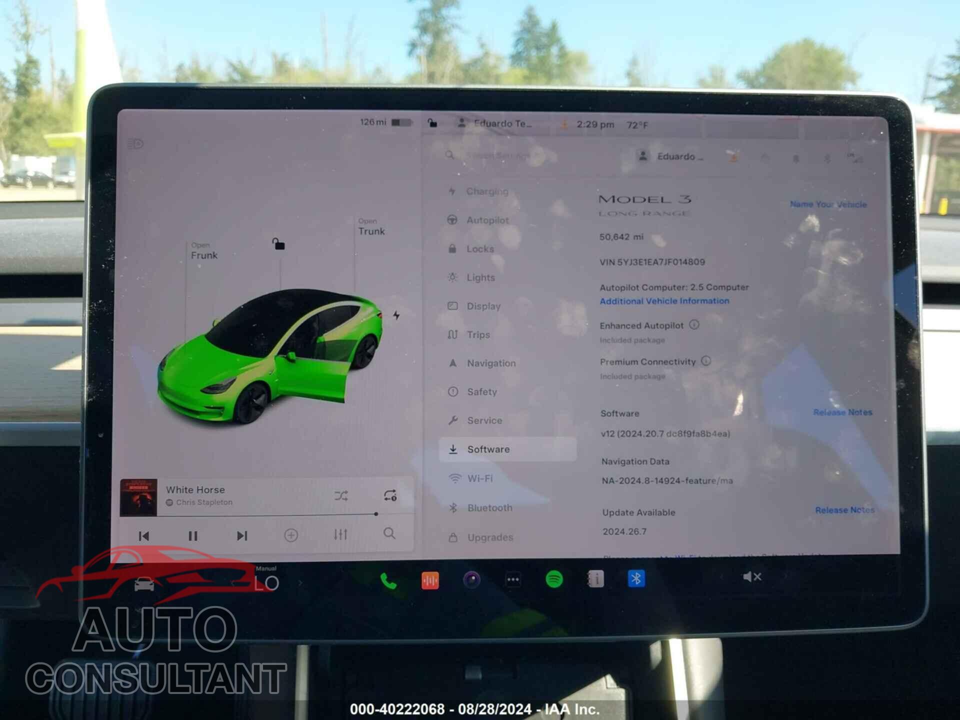 TESLA MODEL 3 2018 - 5YJ3E1EA7JF014809