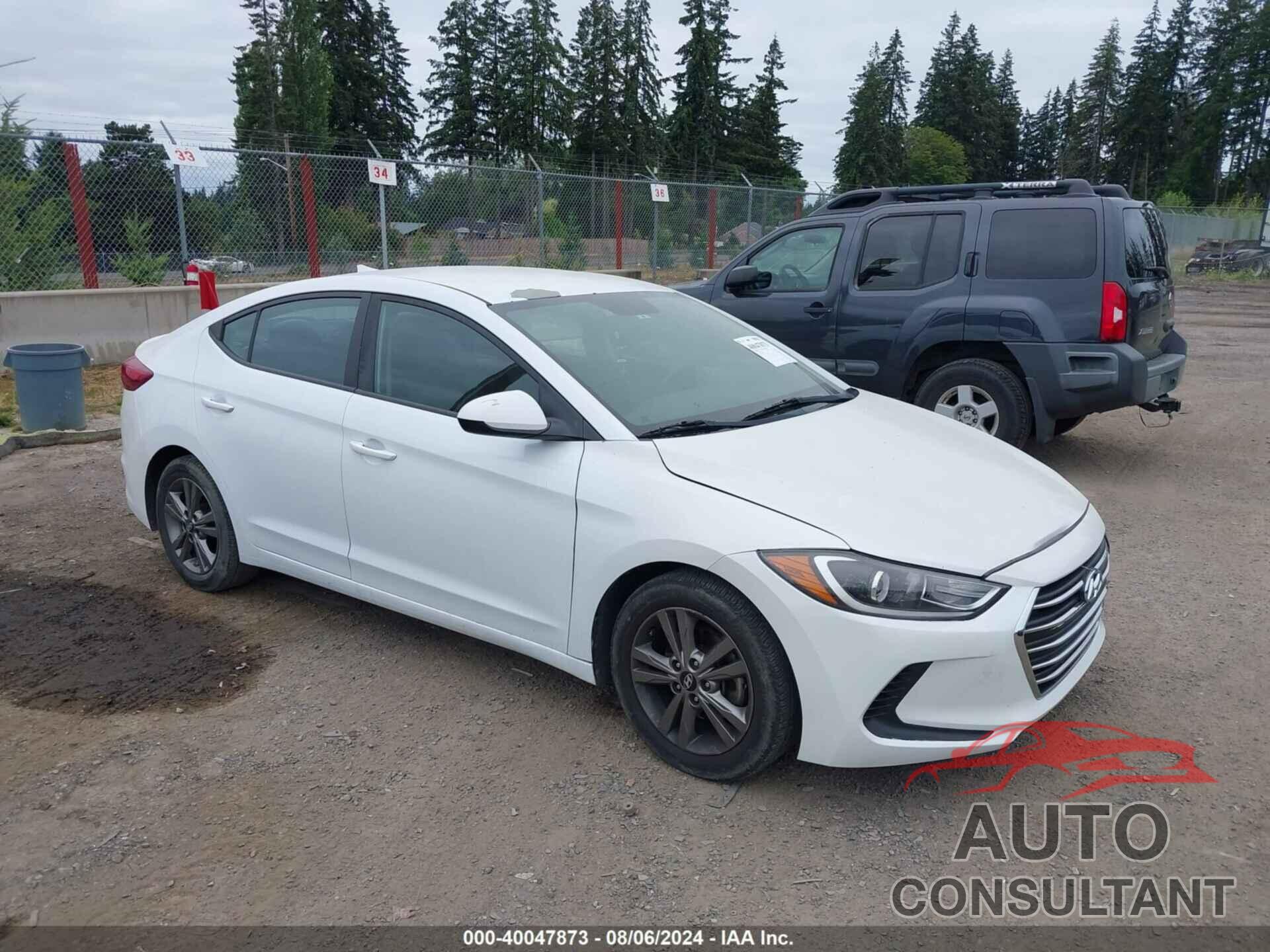 HYUNDAI ELANTRA 2018 - 5NPD84LFXJH228254