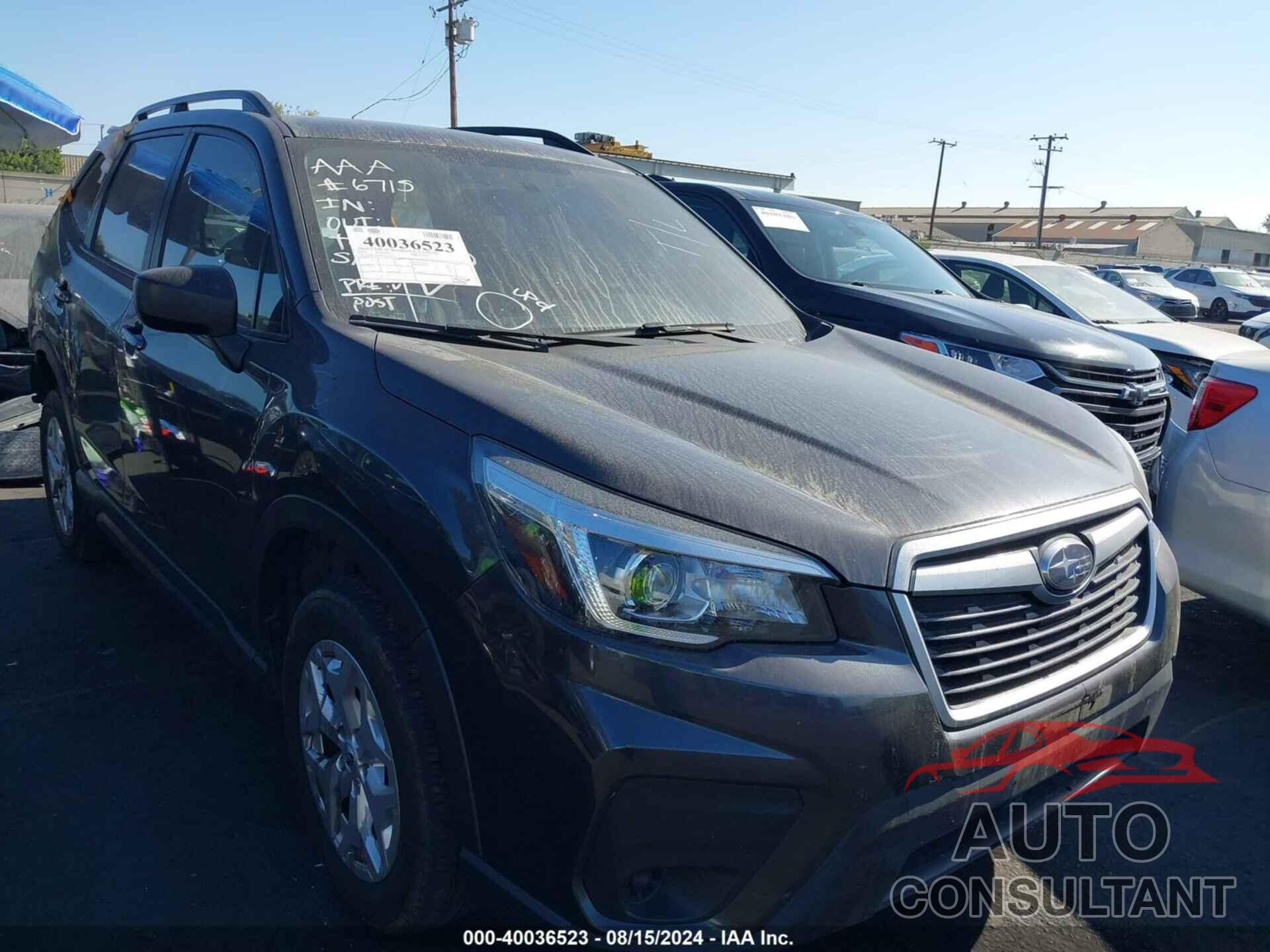 SUBARU FORESTER 2019 - JF2SKACC9KH511209