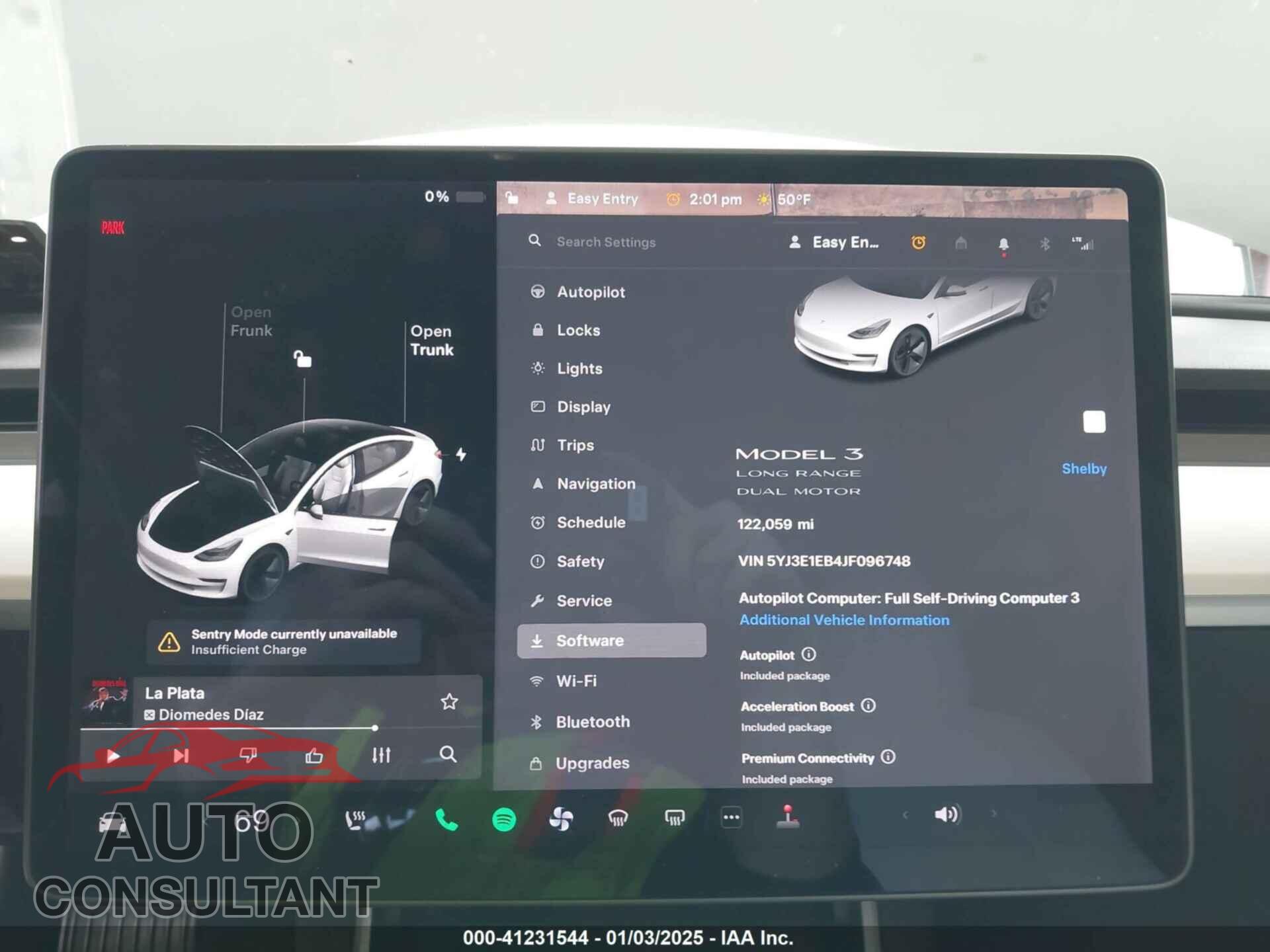 TESLA MODEL 3 2018 - 5YJ3E1EB4JF096748