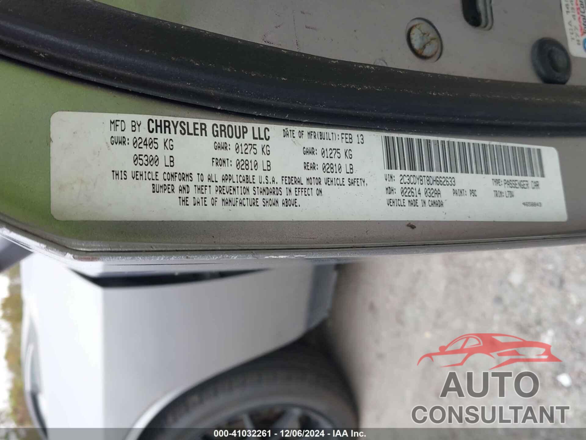 DODGE CHALLENGER 2013 - 2C3CDYBT8DH662633