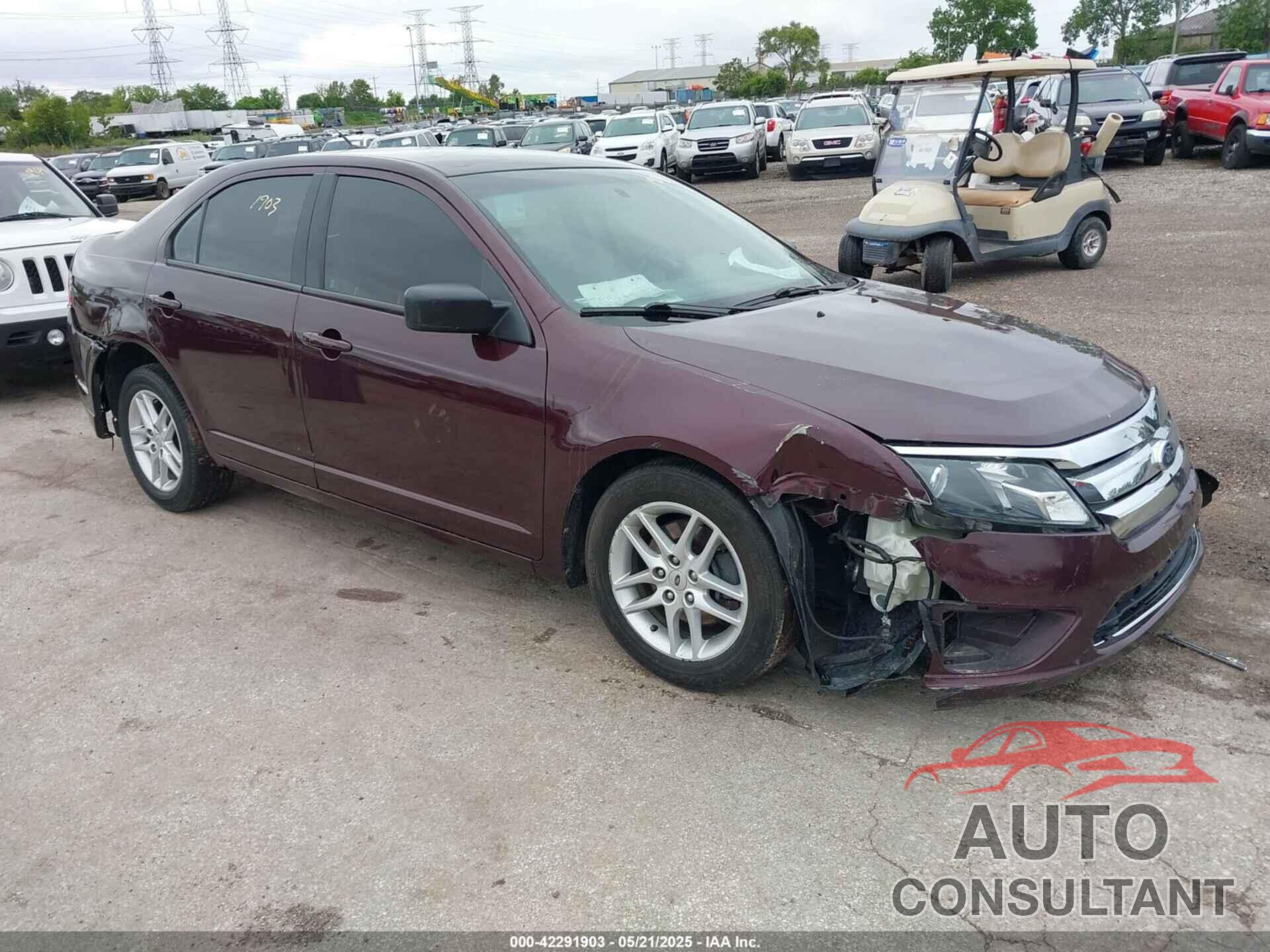 FORD FUSION 2012 - 3FAHP0GA7CR249581