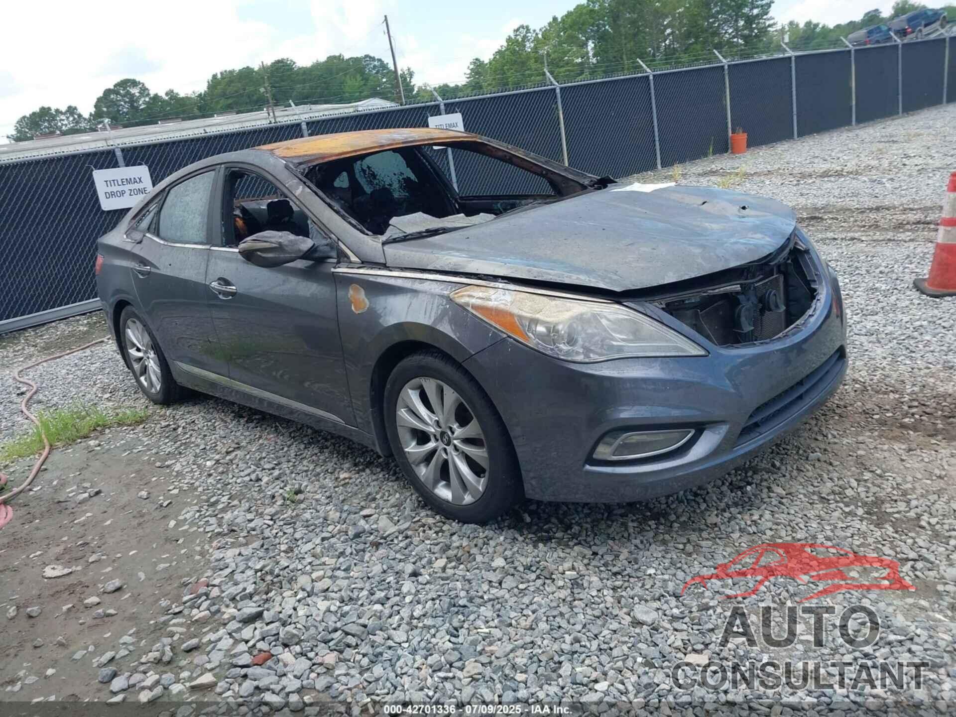 HYUNDAI AZERA 2012 - KMHFG4JG6CA185657