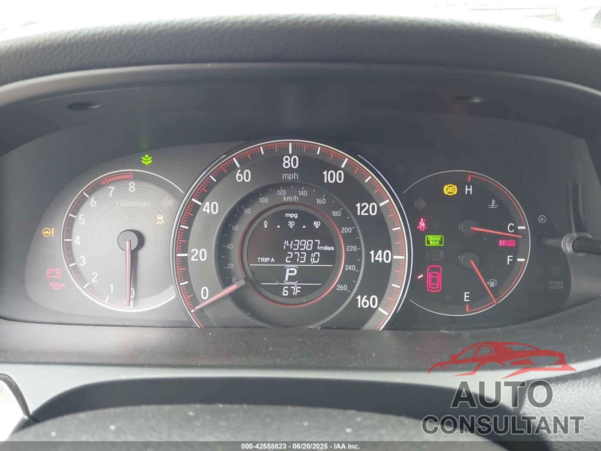 HONDA ACCORD 2016 - 1HGCR2F57GA079125