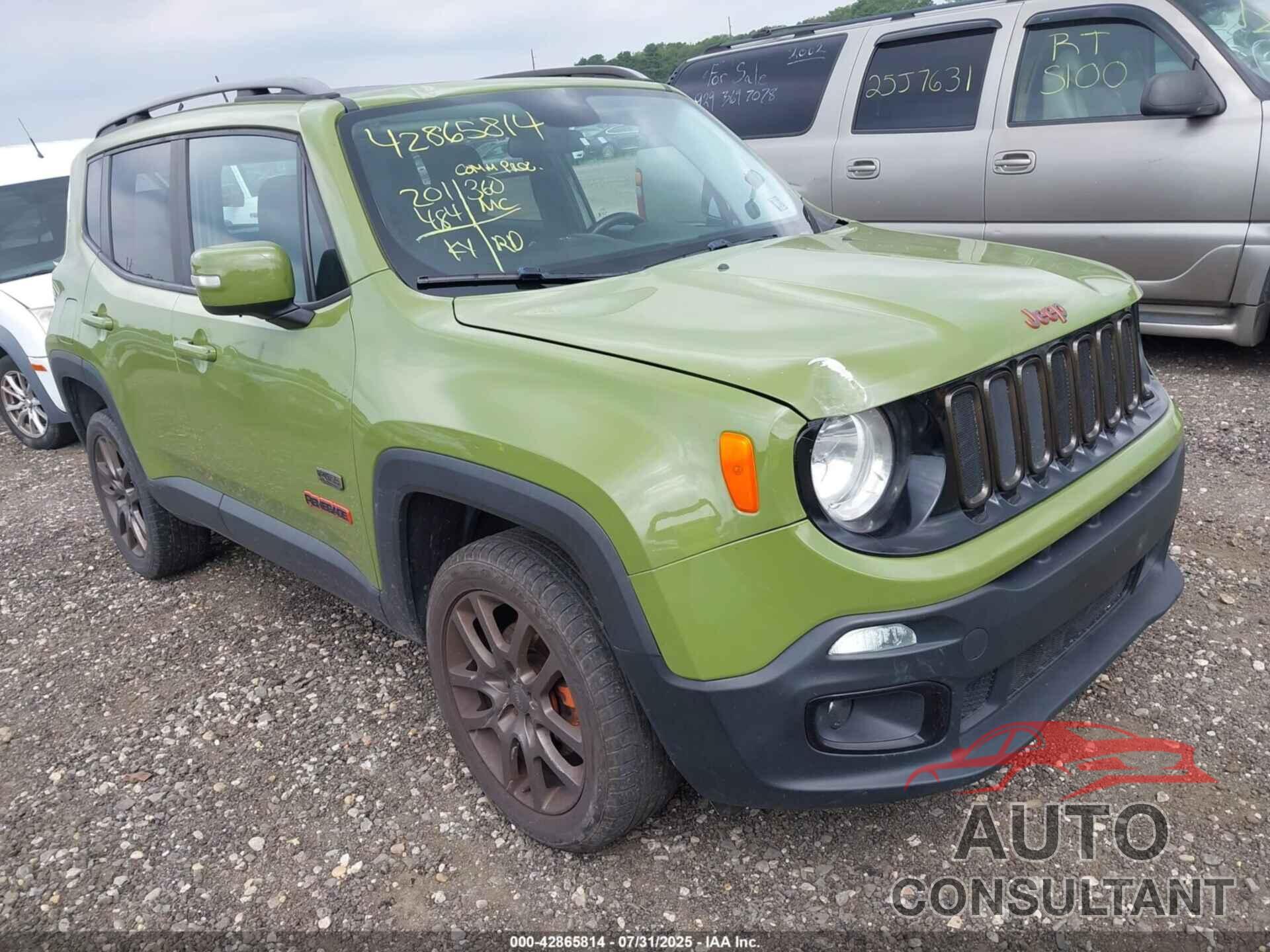 JEEP RENEGADE 2016 - ZACCJBBW4GPC83496