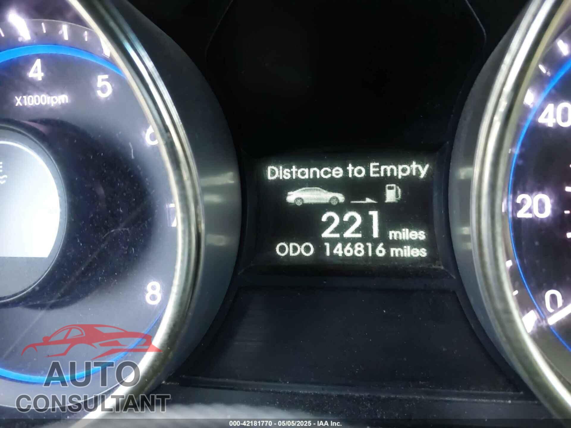 HYUNDAI SONATA 2012 - 5NPEC4AC6CH410046