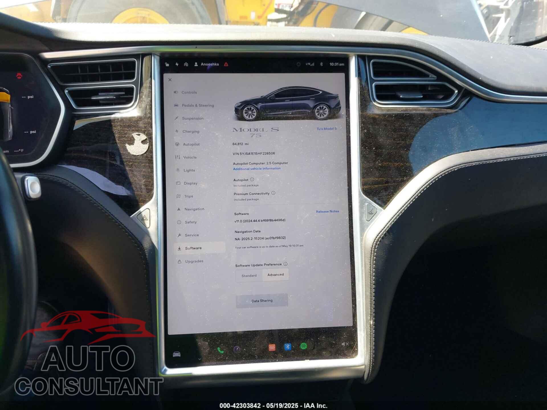 TESLA MODEL S 2017 - 5YJSA1E15HF228506