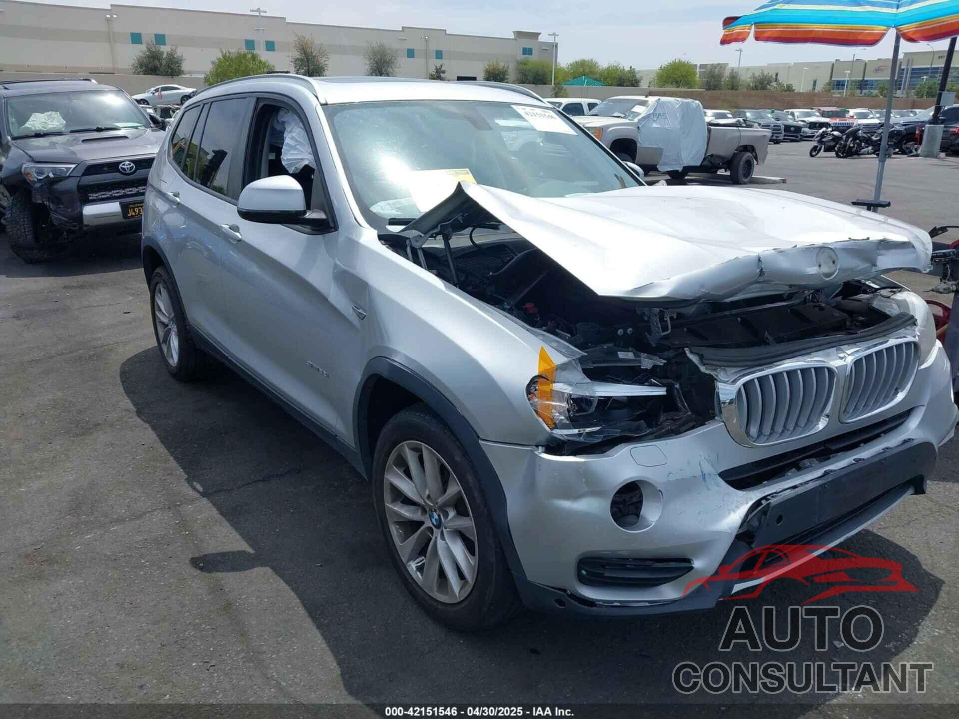 BMW X3 2016 - 5UXWZ7C57G0T43364