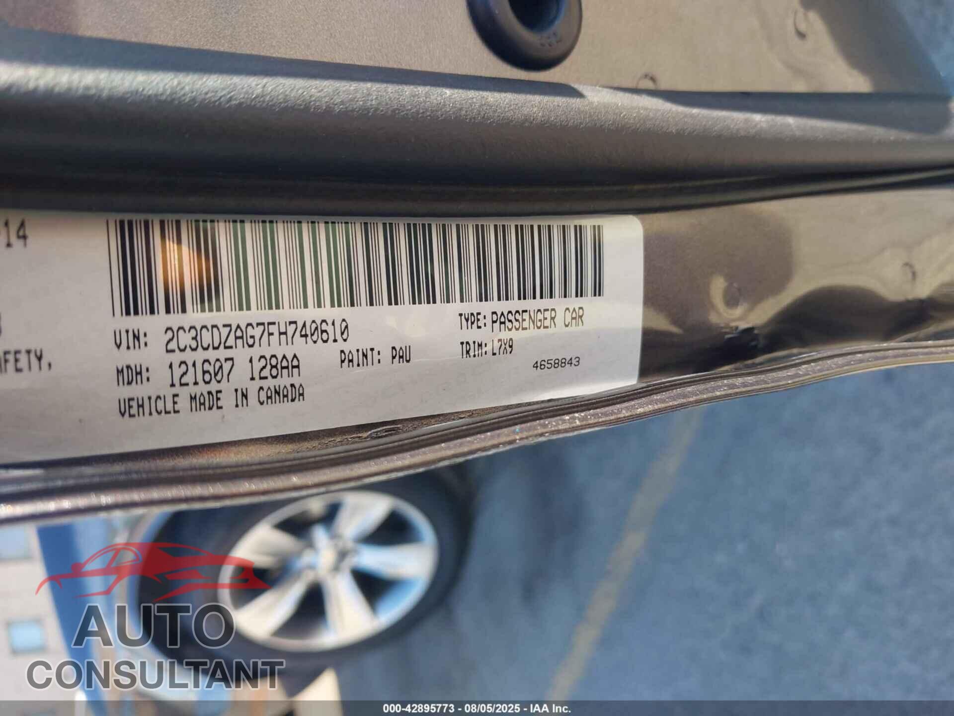 DODGE CHALLENGER 2015 - 2C3CDZAG7FH740610