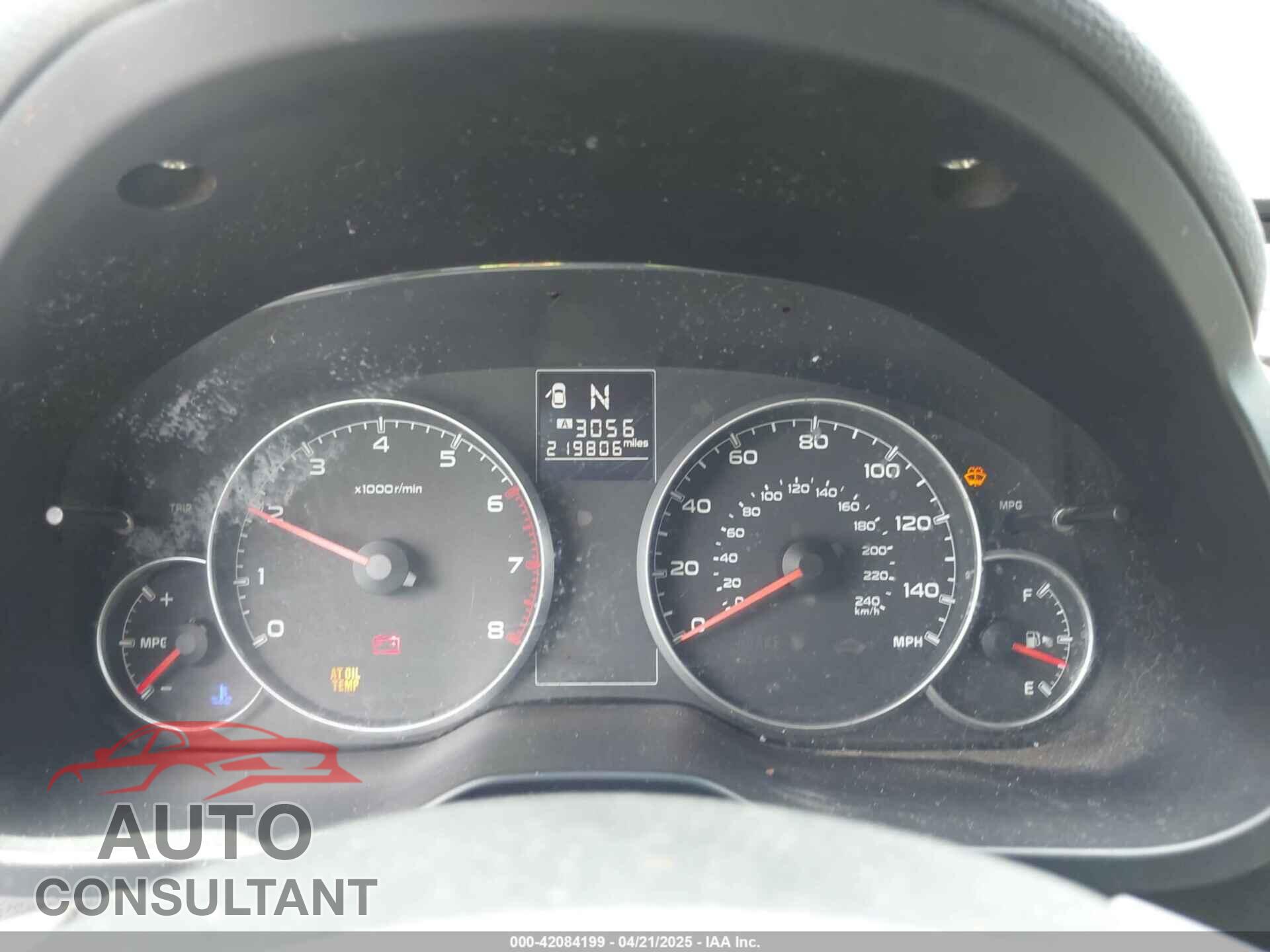SUBARU OUTBACK 2014 - 4S4BRBCC7E3216073