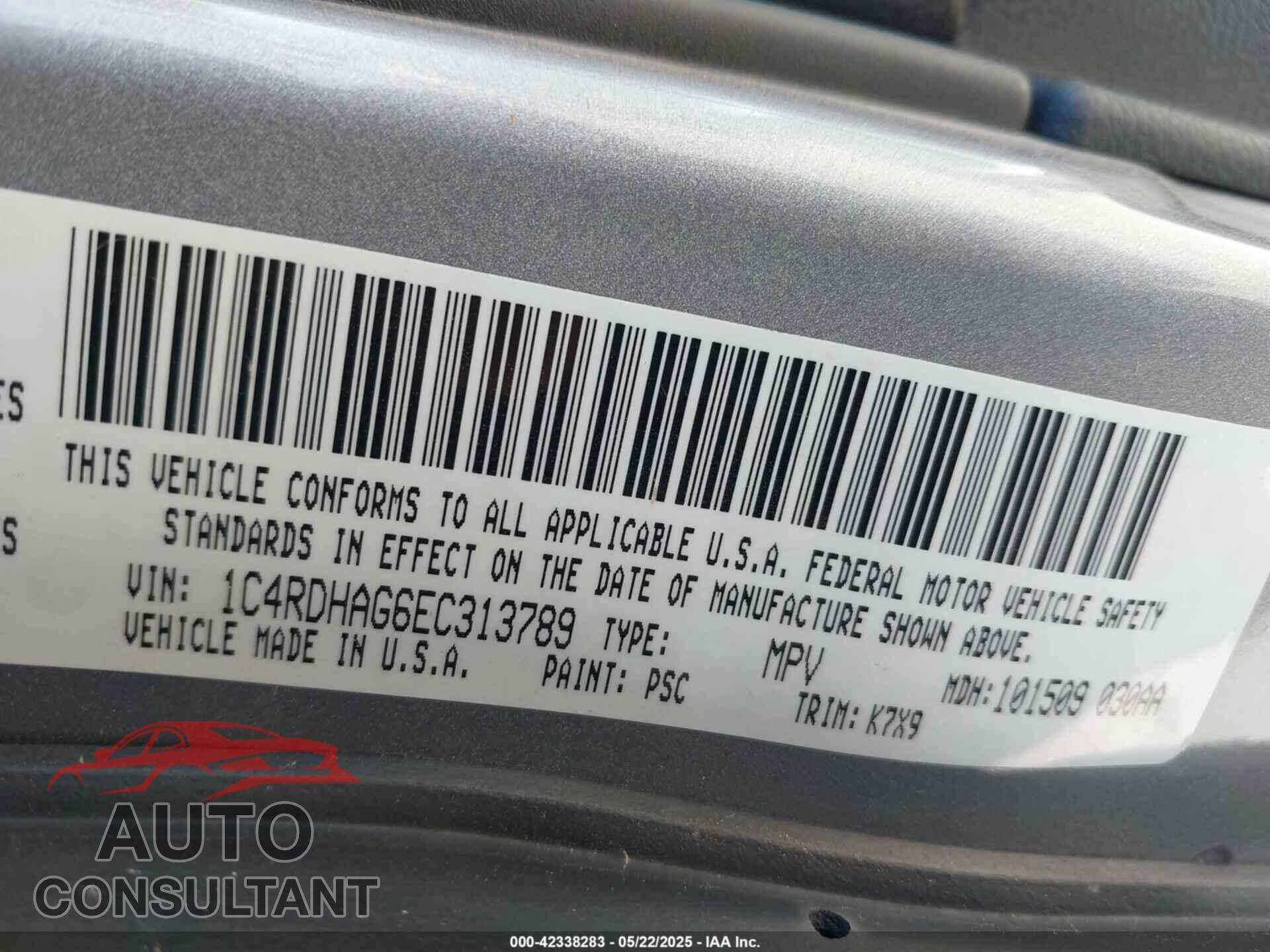DODGE DURANGO 2014 - 1C4RDHAG6EC313789