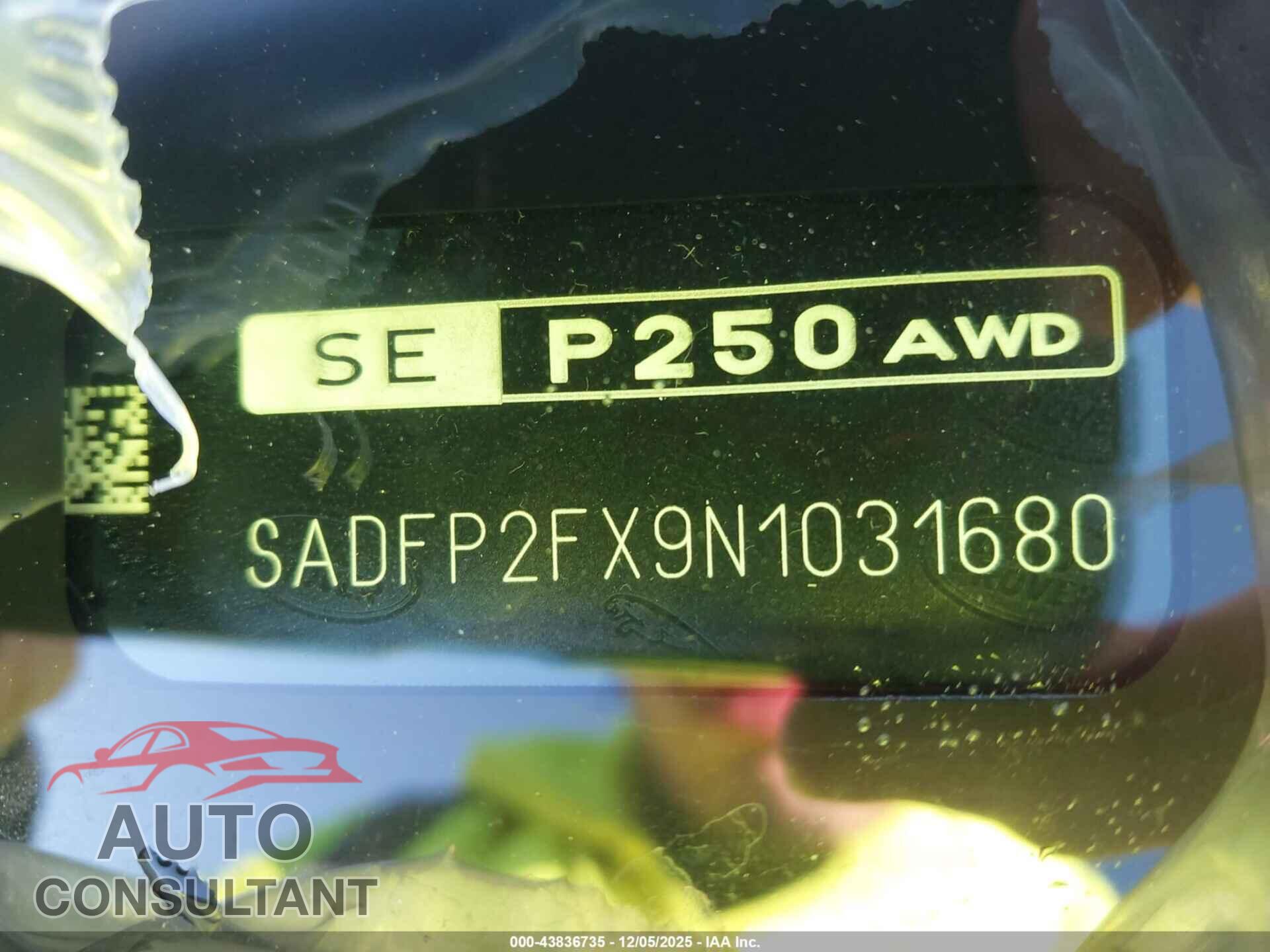 JAGUAR E-PACE 2022 - SADFP2FX9N1031680