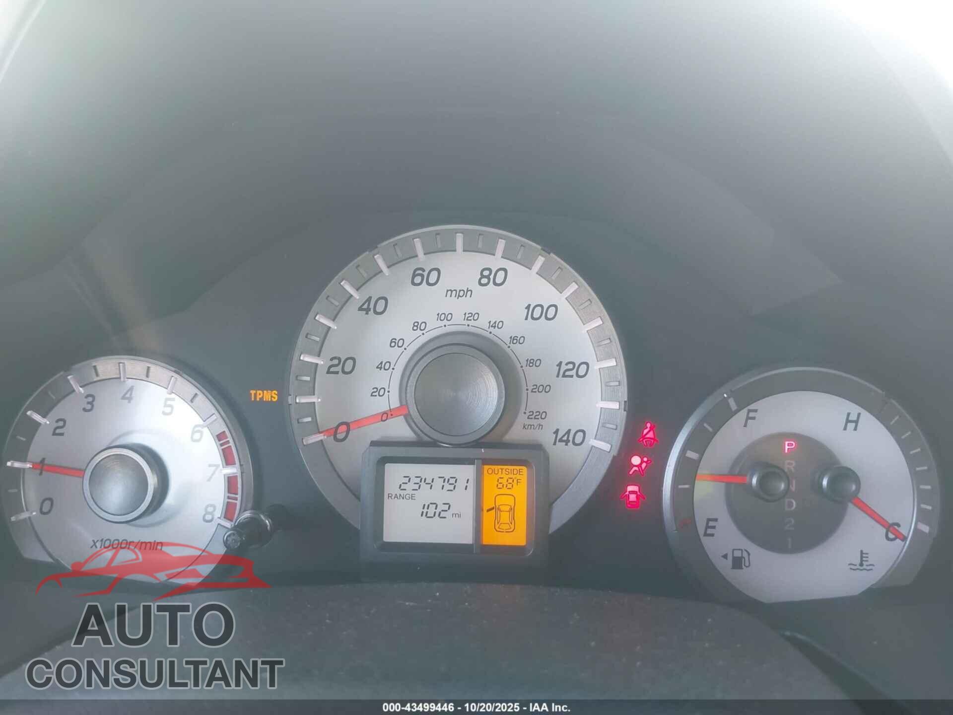 HONDA PILOT 2012 - 5FNYF3H77CB043146
