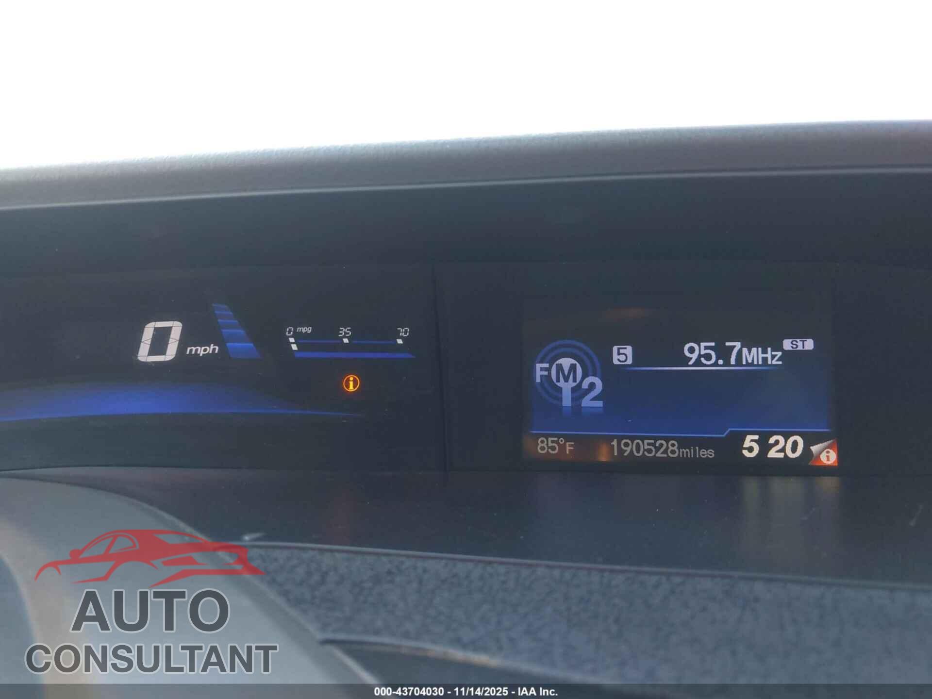 HONDA CIVIC 2012 - 2HGFG3B87CH537914