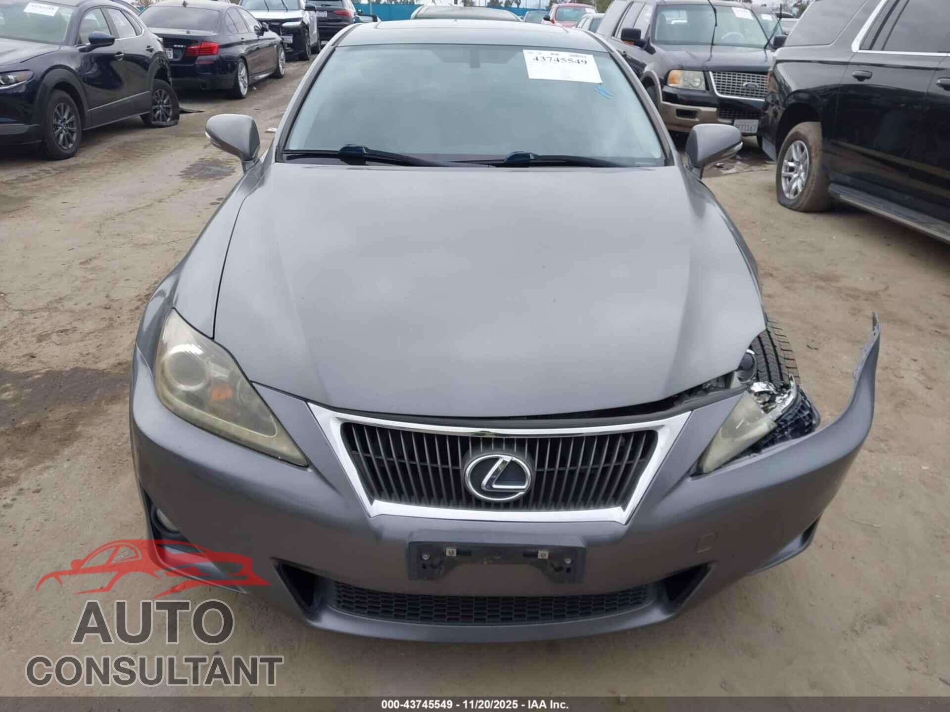 LEXUS IS 250 2012 - JTHBF5C2XC5172768