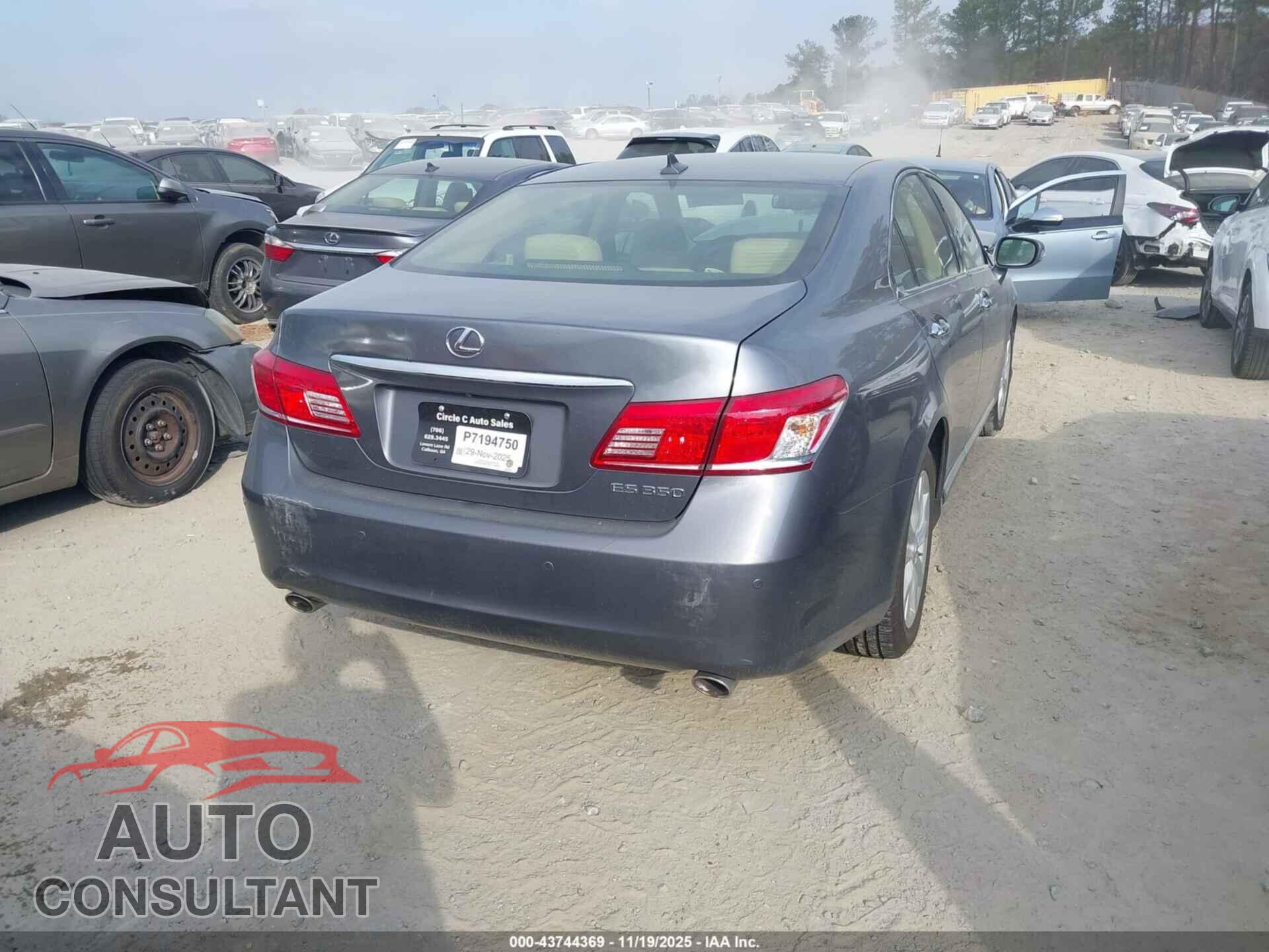 LEXUS ES 350 2012 - JTHBK1EG4C2493574