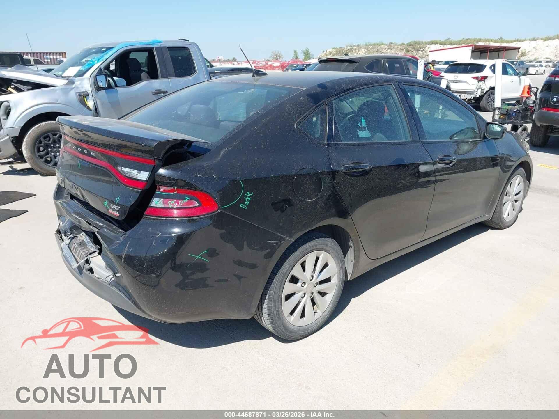 DODGE DART 2014 - 1C3CDFBB1ED851599