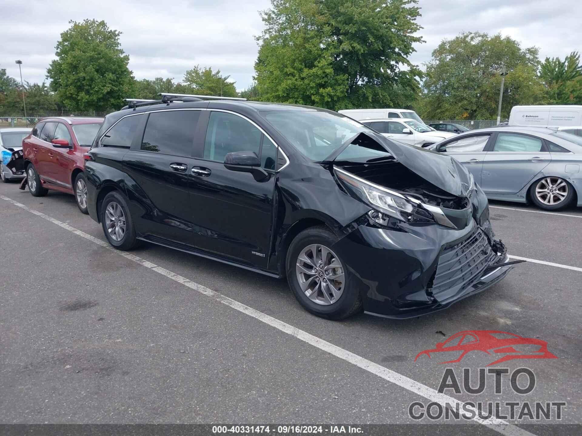 TOYOTA SIENNA 2021 - 5TDJRKEC3MS017287