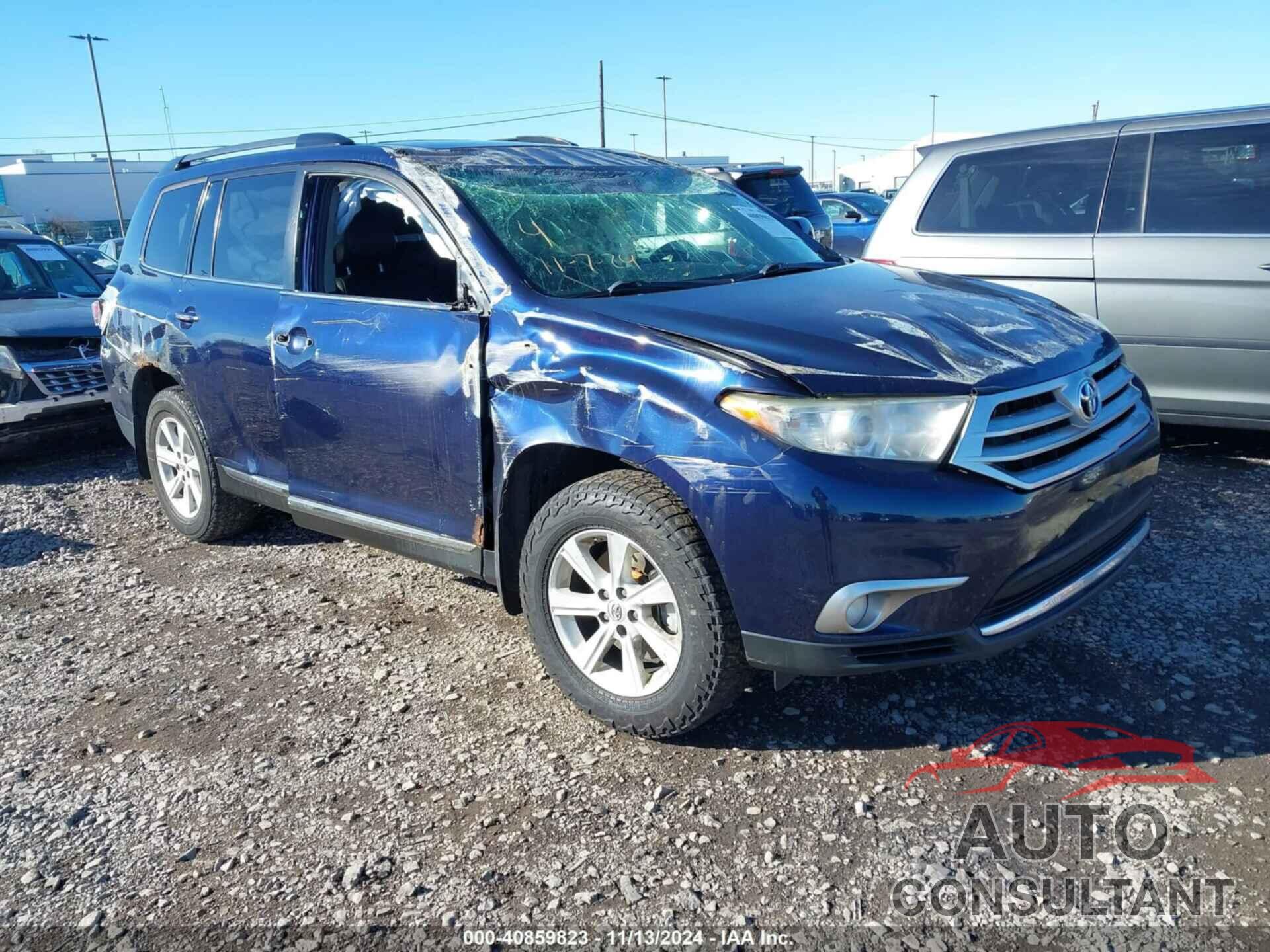 TOYOTA HIGHLANDER 2012 - 5TDBK3EH9CS146496