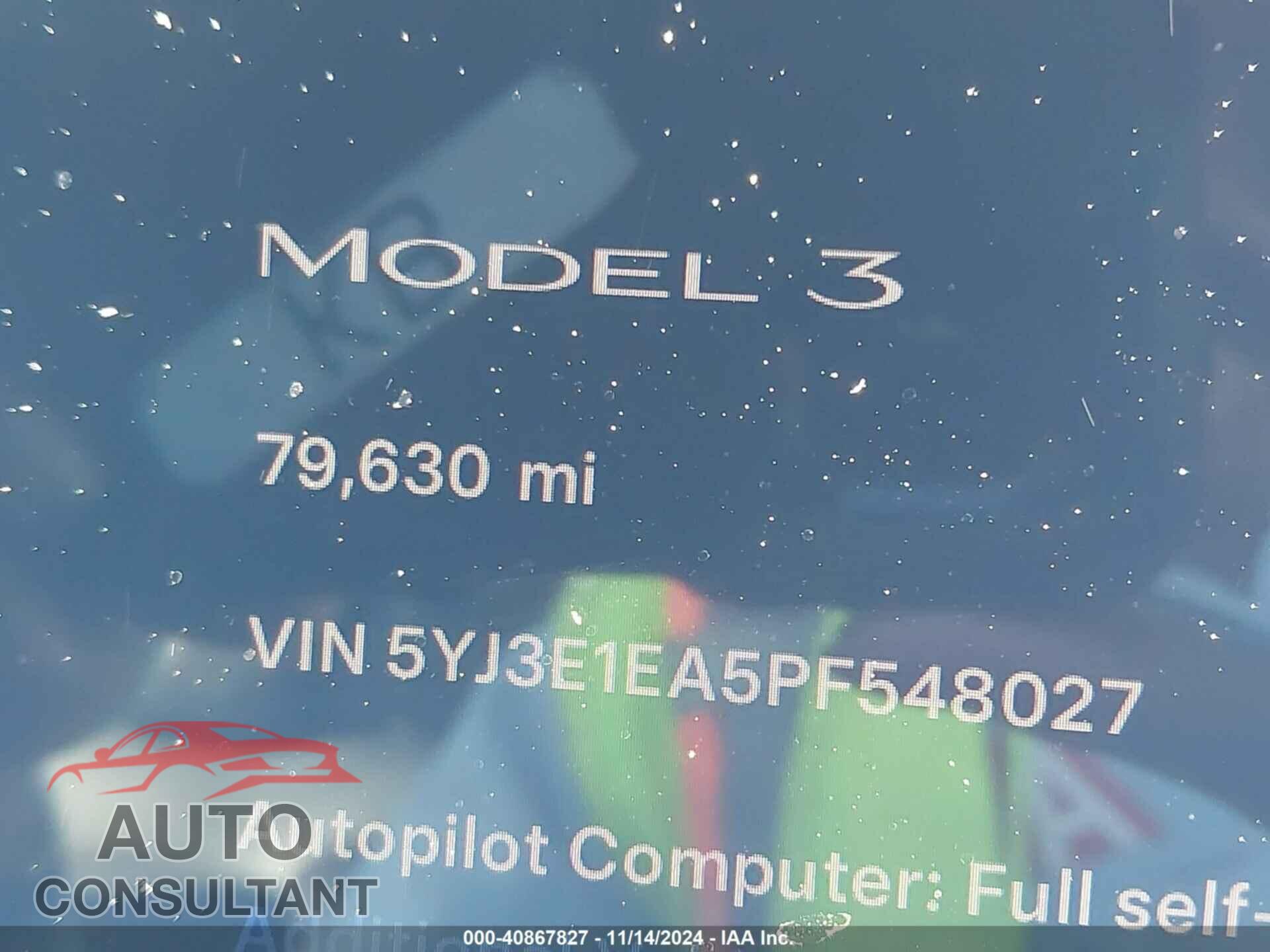 TESLA MODEL 3 2023 - 5YJ3E1EA5PF548027