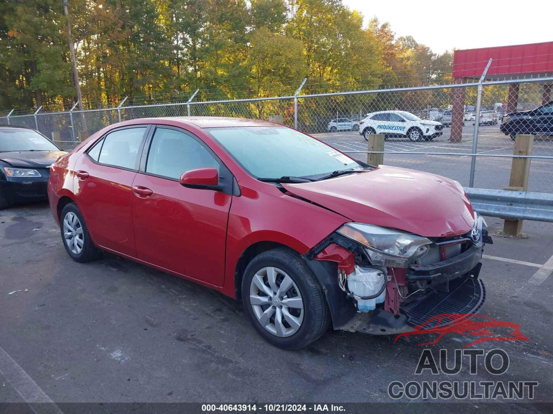 TOYOTA COROLLA 2015 - 2T1BURHE8FC356356