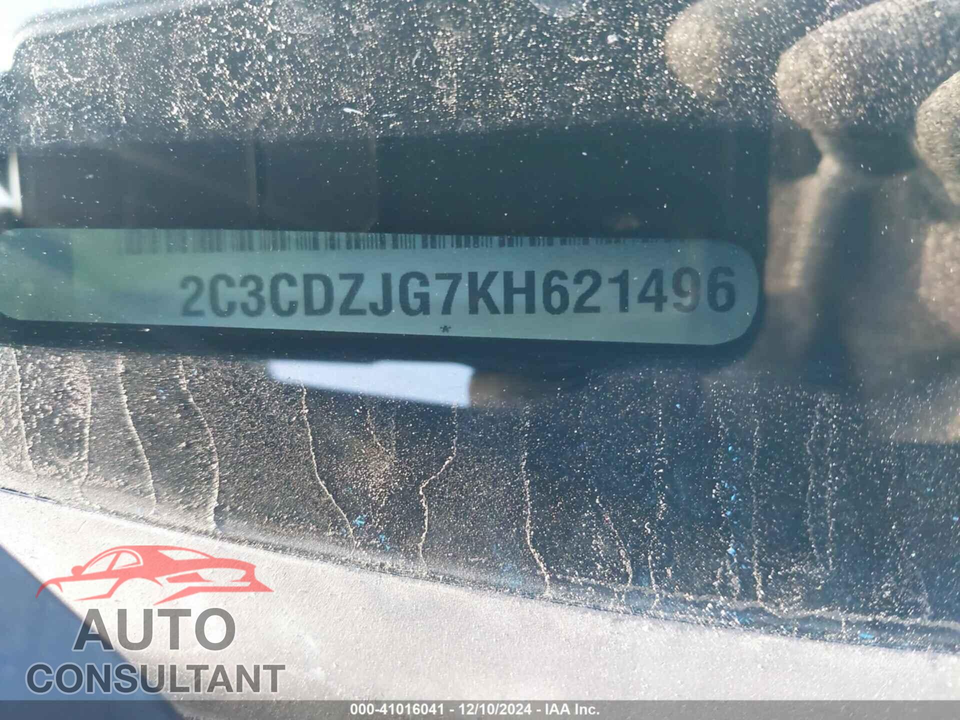 DODGE CHALLENGER 2019 - 2C3CDZJG7KH621496