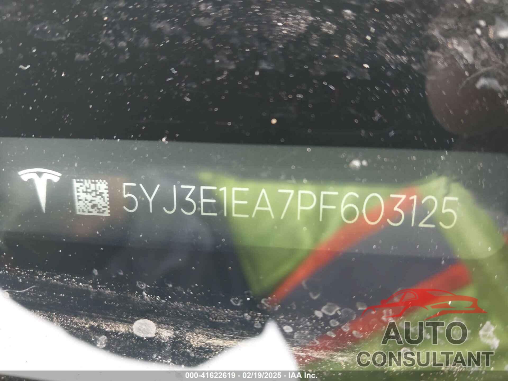 TESLA MODEL 3 2023 - 5YJ3E1EA7PF603125