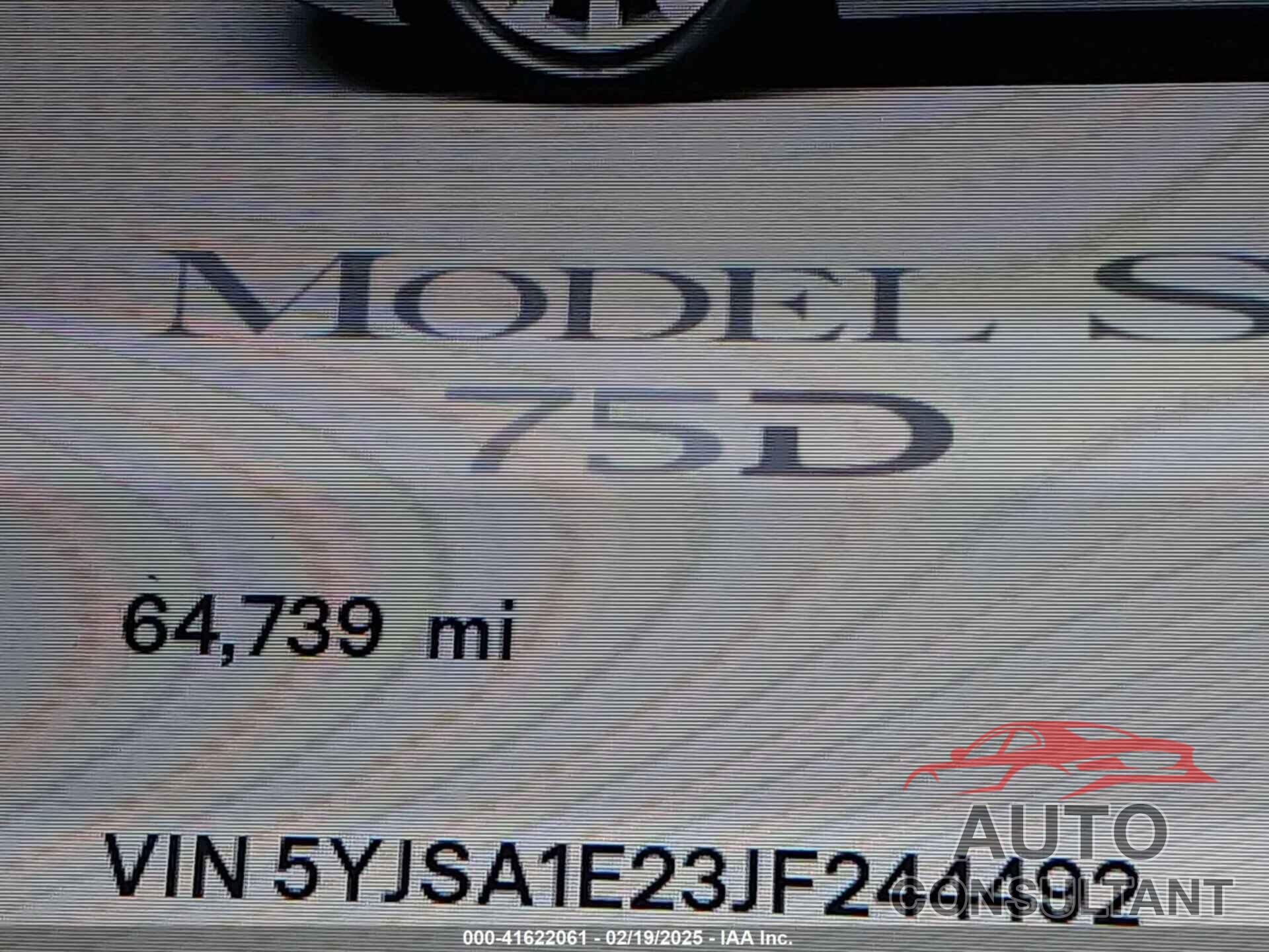 TESLA MODEL S 2018 - 5YJSA1E23JF244492