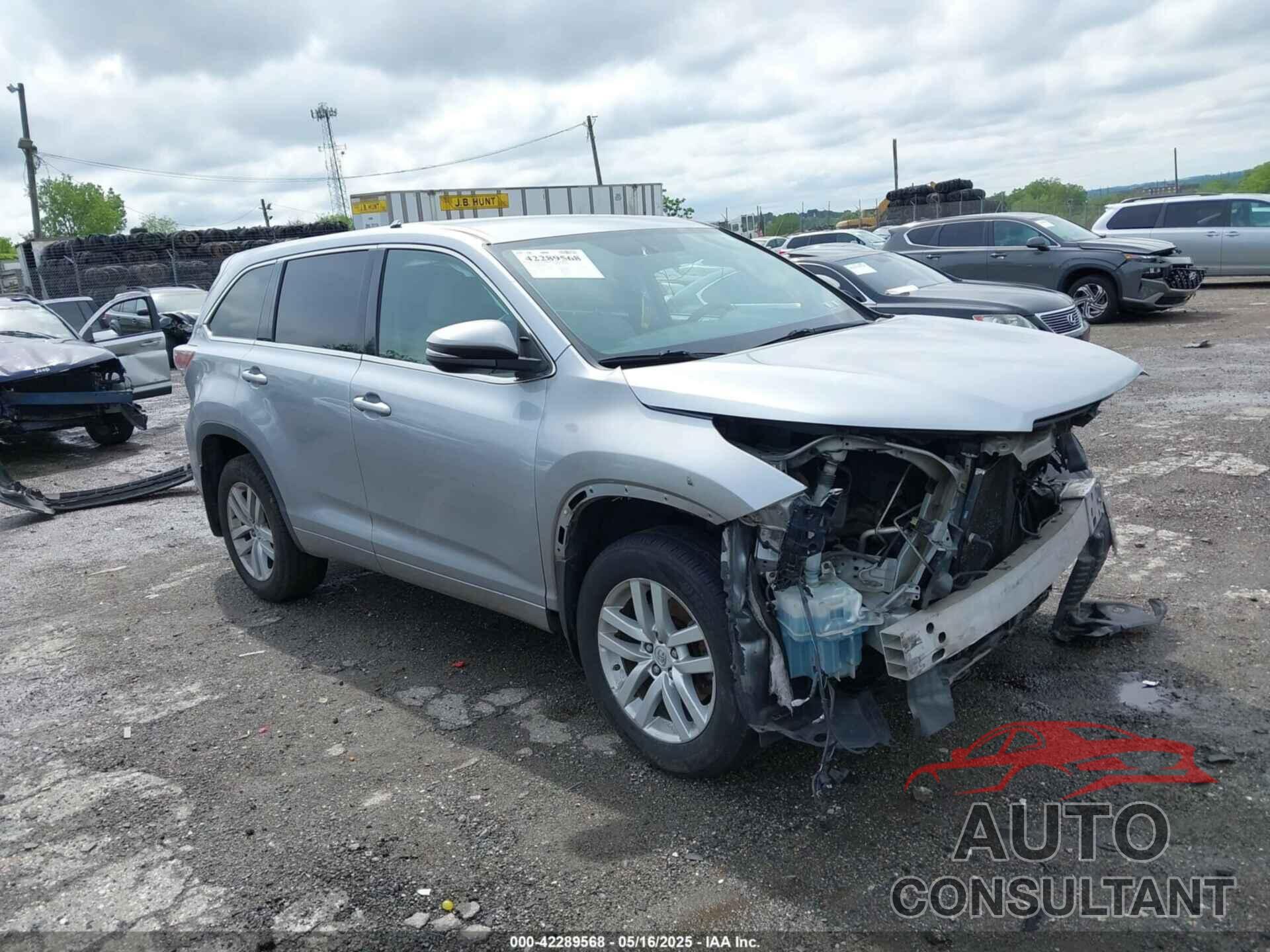 TOYOTA HIGHLANDER 2014 - 5TDBKRFH4ES048559