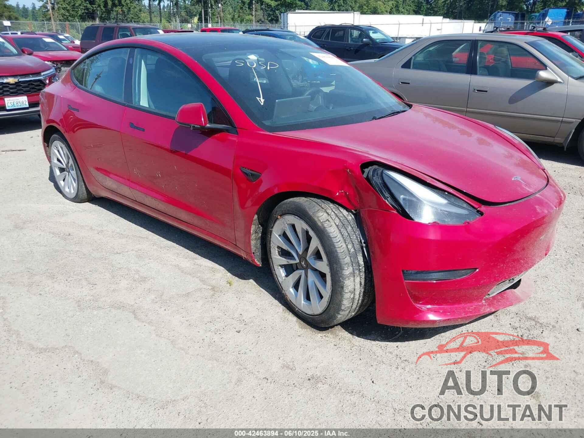 TESLA MODEL 3 2022 - 5YJ3E1EB5NF174606