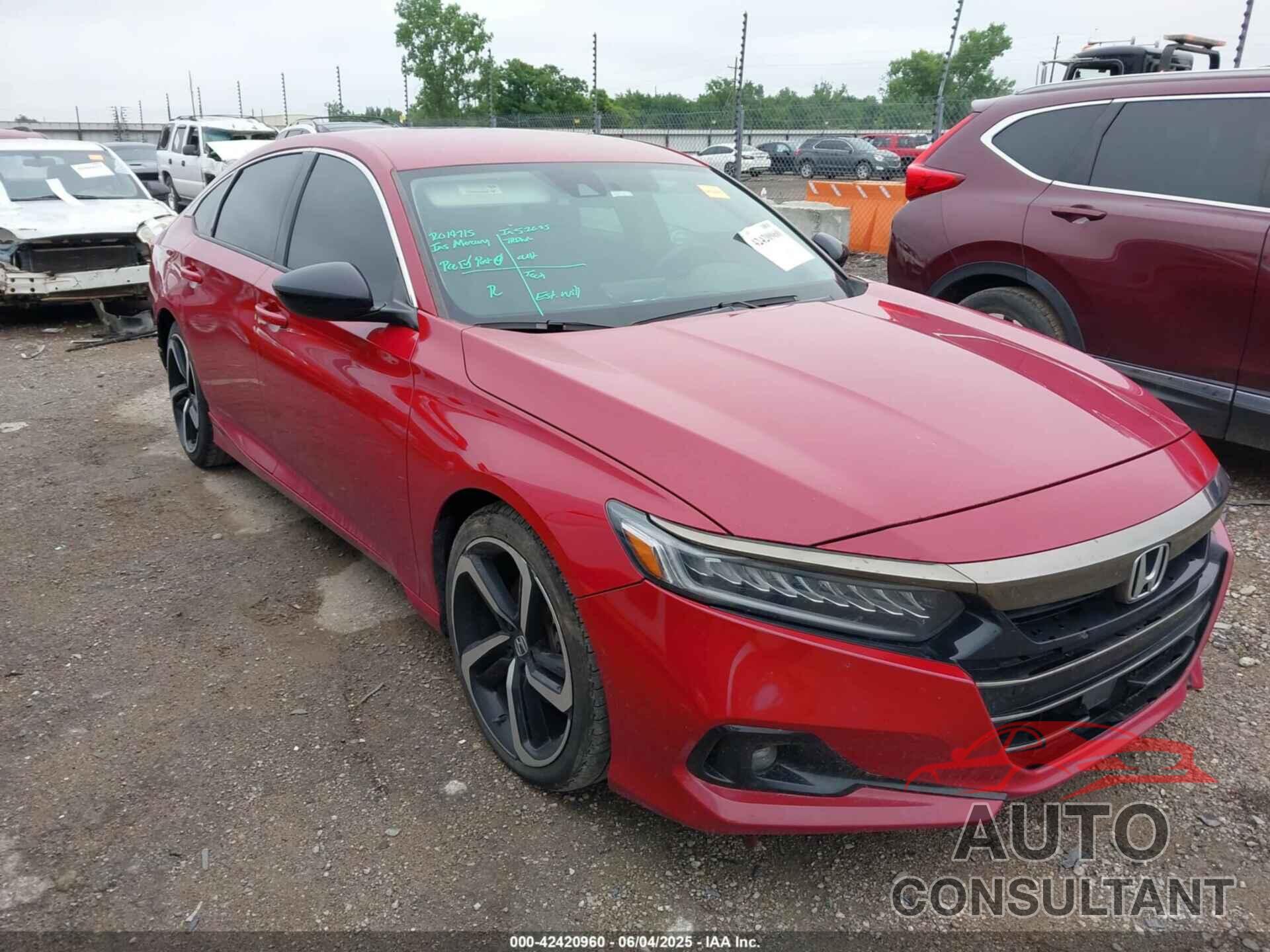 HONDA ACCORD 2021 - 1HGCV1F44MA058161